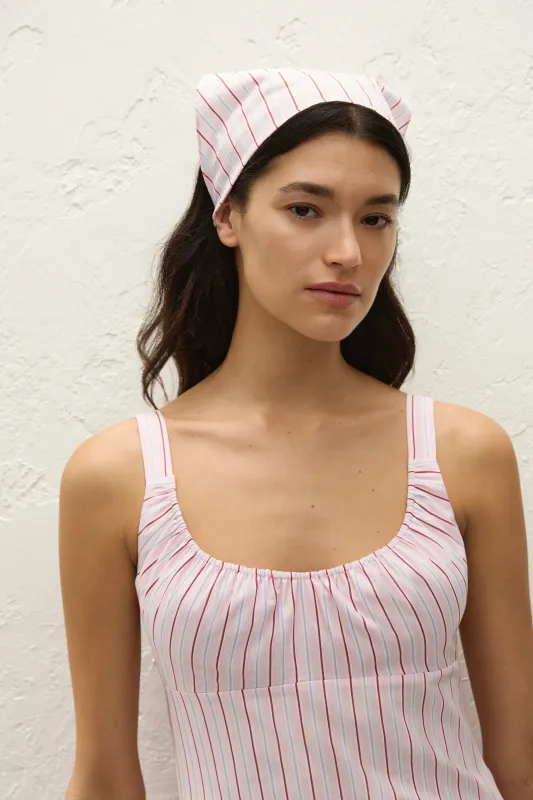 Lucia Head Scarf Fiori Stripe Palazzo sold by Faithfull the Brand