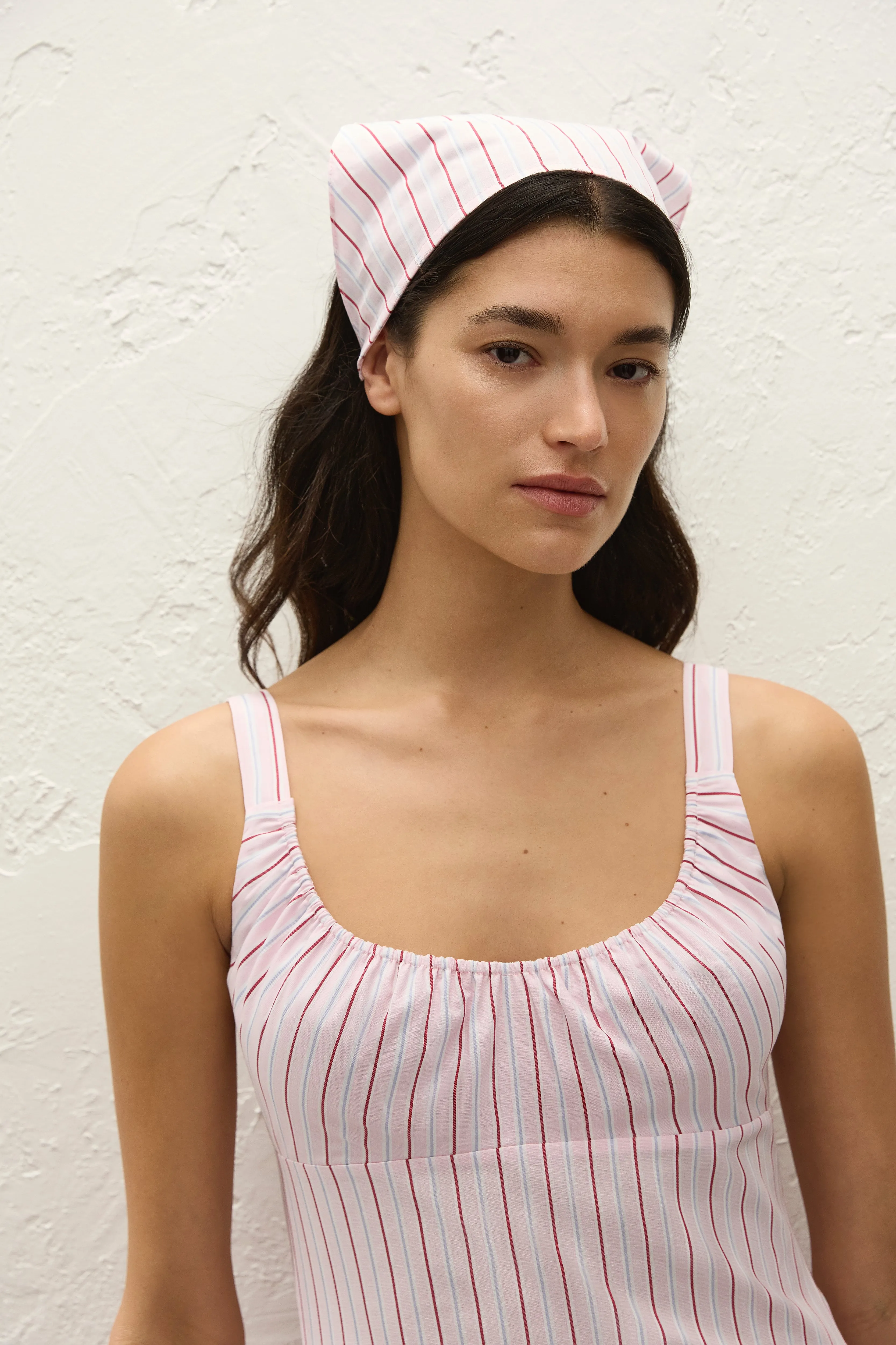 Lucia Head Scarf Fiori Stripe Palazzo sold by Faithfull the Brand