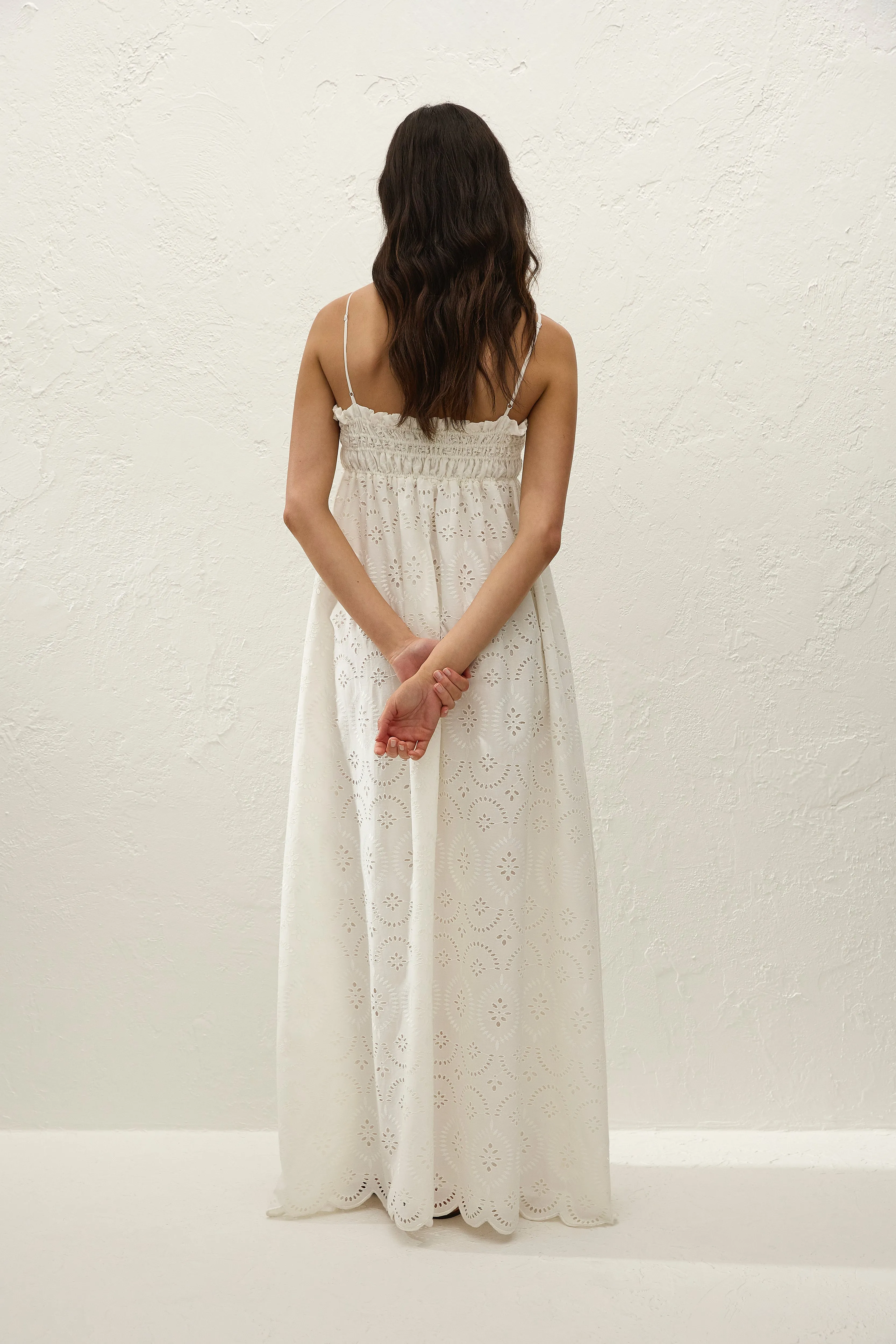 Etta Maxi Dress Bianca Broderie White sold by Faithfull the Brand product image thumbnail 5