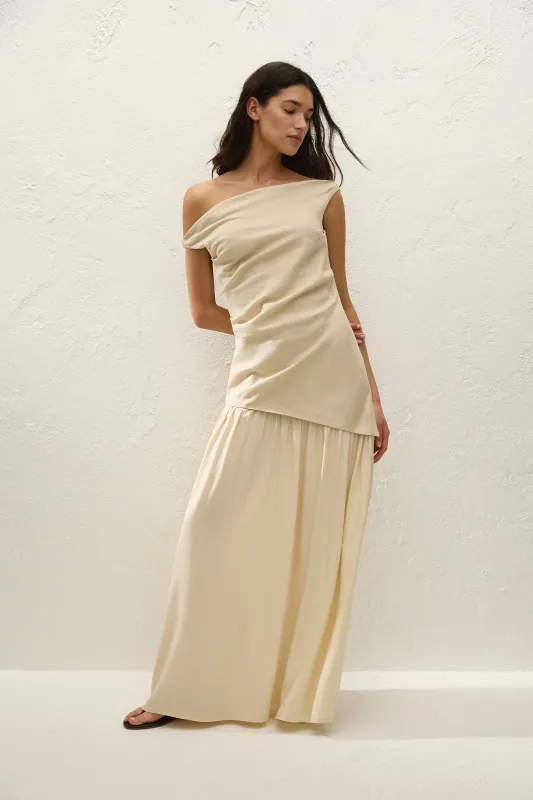 Roma Maxi Dress Panna sold by Faithfull the Brand