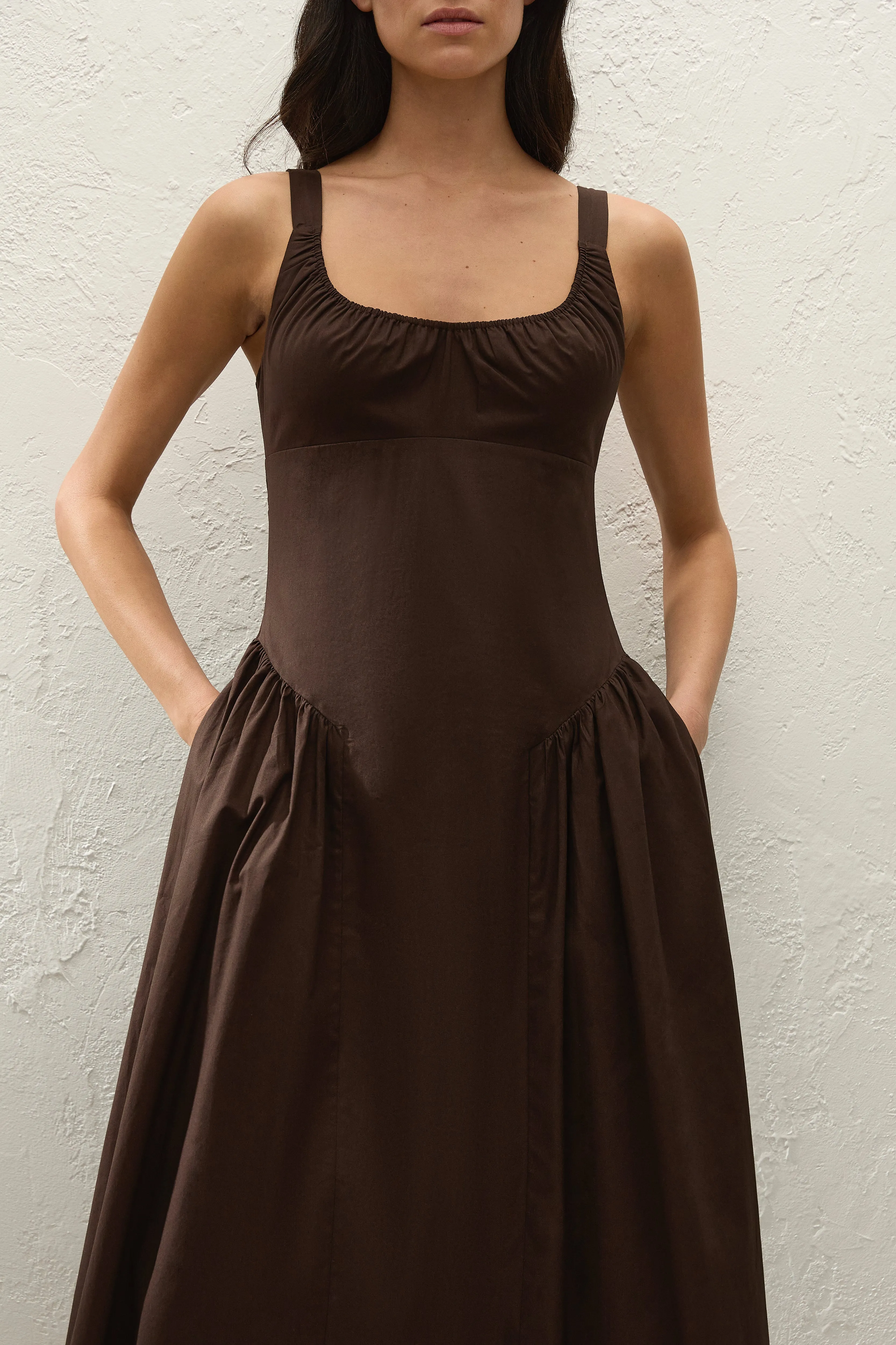 Marcella Midi Dress Espresso sold by Faithfull the Brand product image thumbnail 2