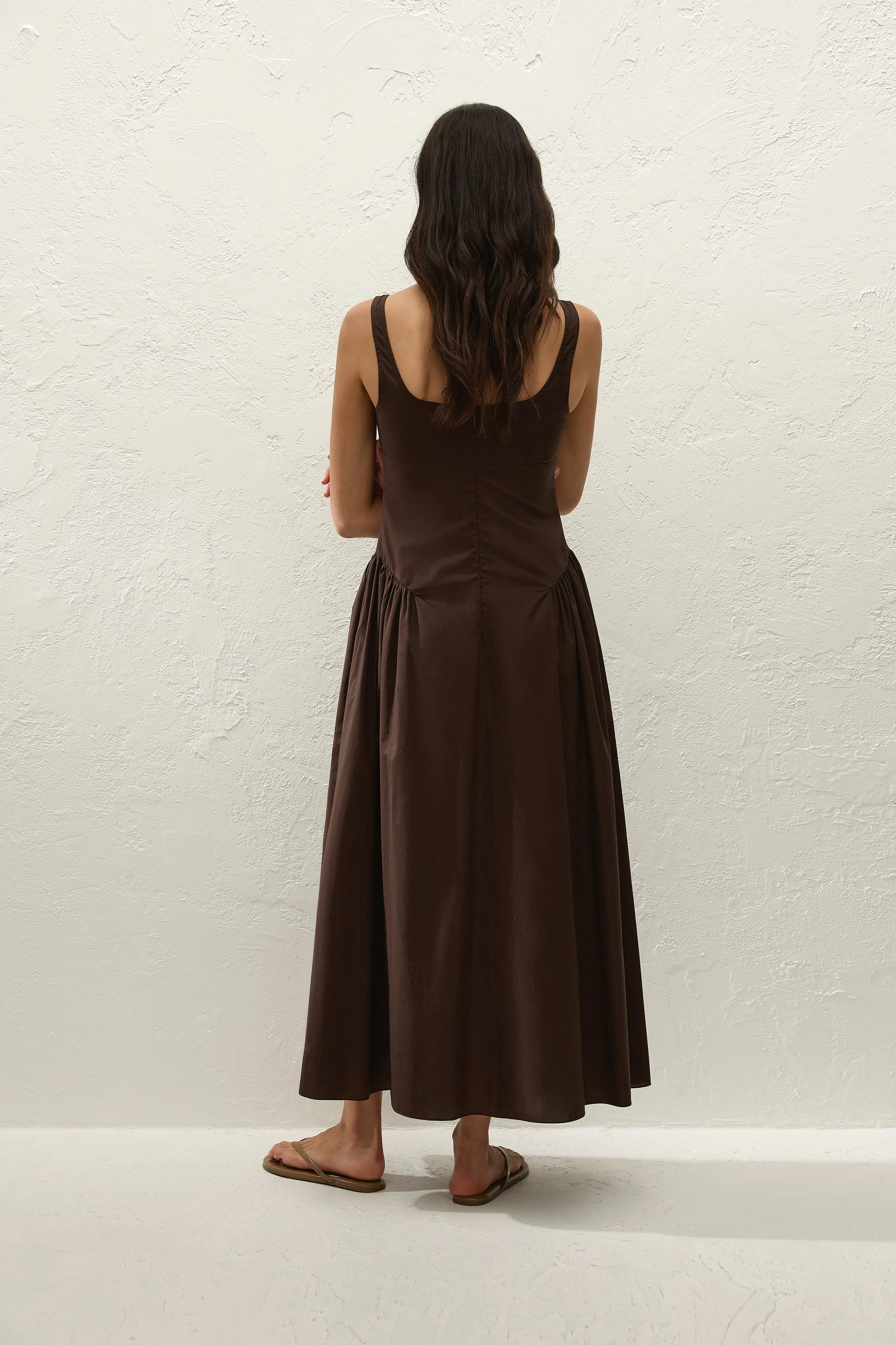 Marcella Midi Dress Espresso sold by Faithfull the Brand product image thumbnail 5