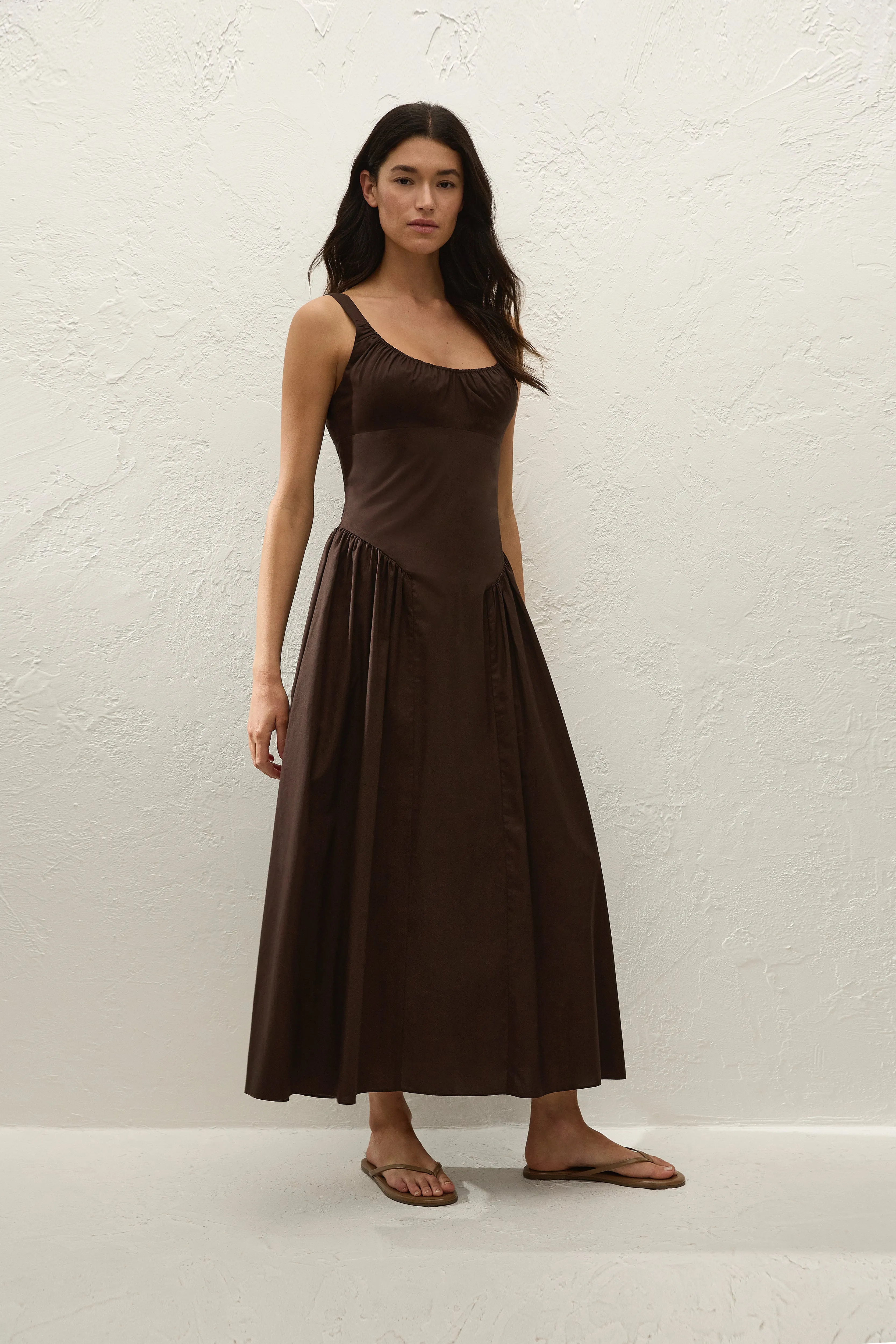 Marcella Midi Dress Espresso sold by Faithfull the Brand product image thumbnail 4