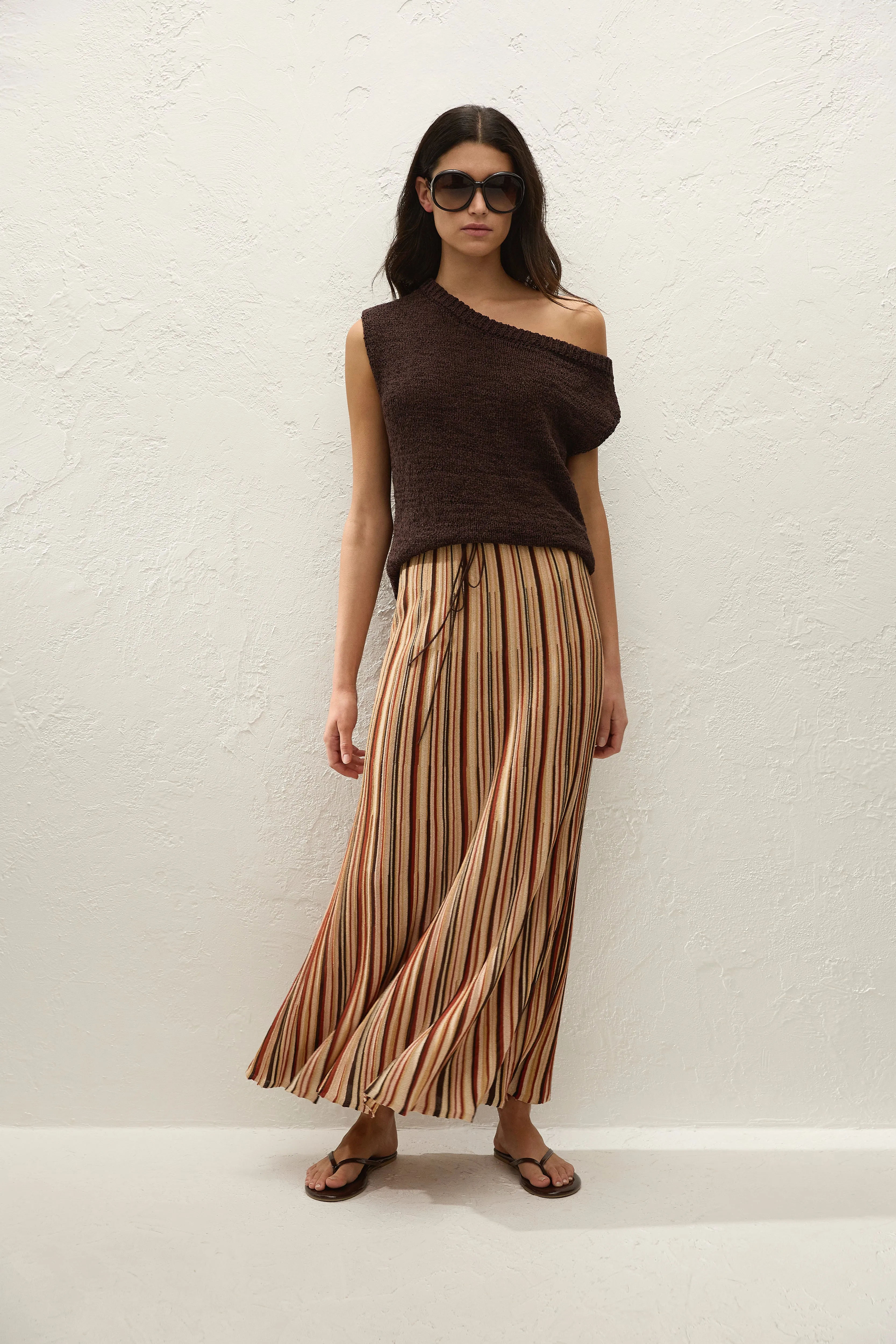 Iden Maxi Skirt Murano Stripe sold by Faithfull the Brand