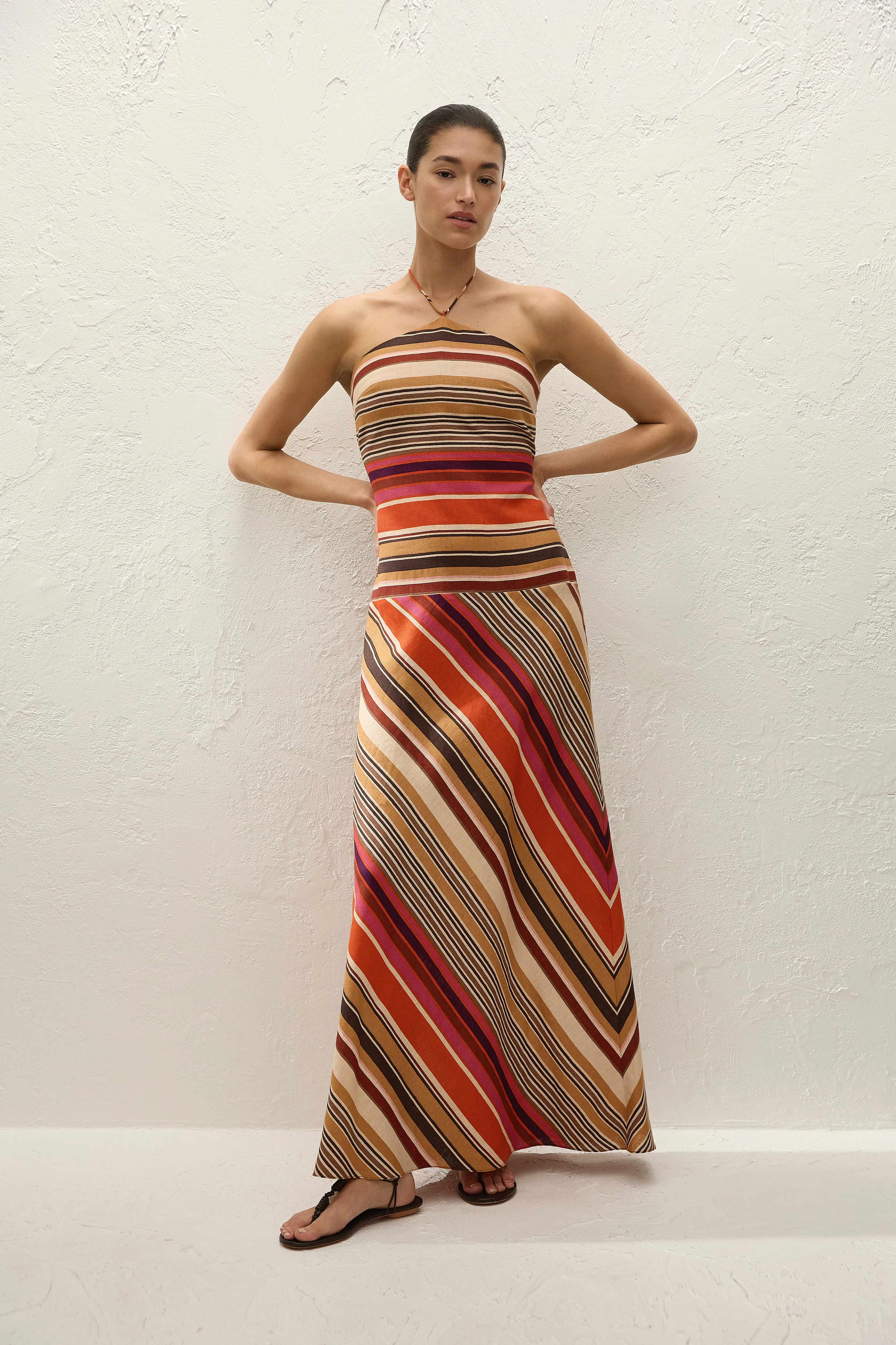 Clara Maxi Dress Murano Amber sold by Faithfull the Brand