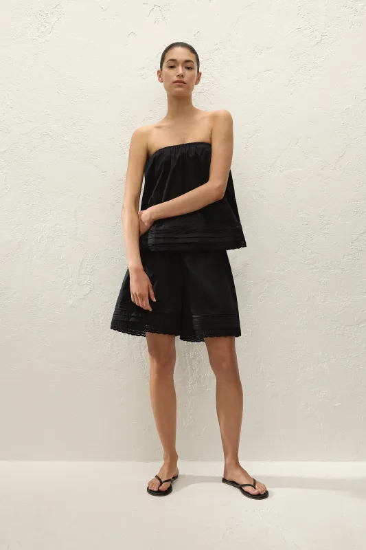 Filomena Top Fiore Lace Black sold by Faithfull the Brand