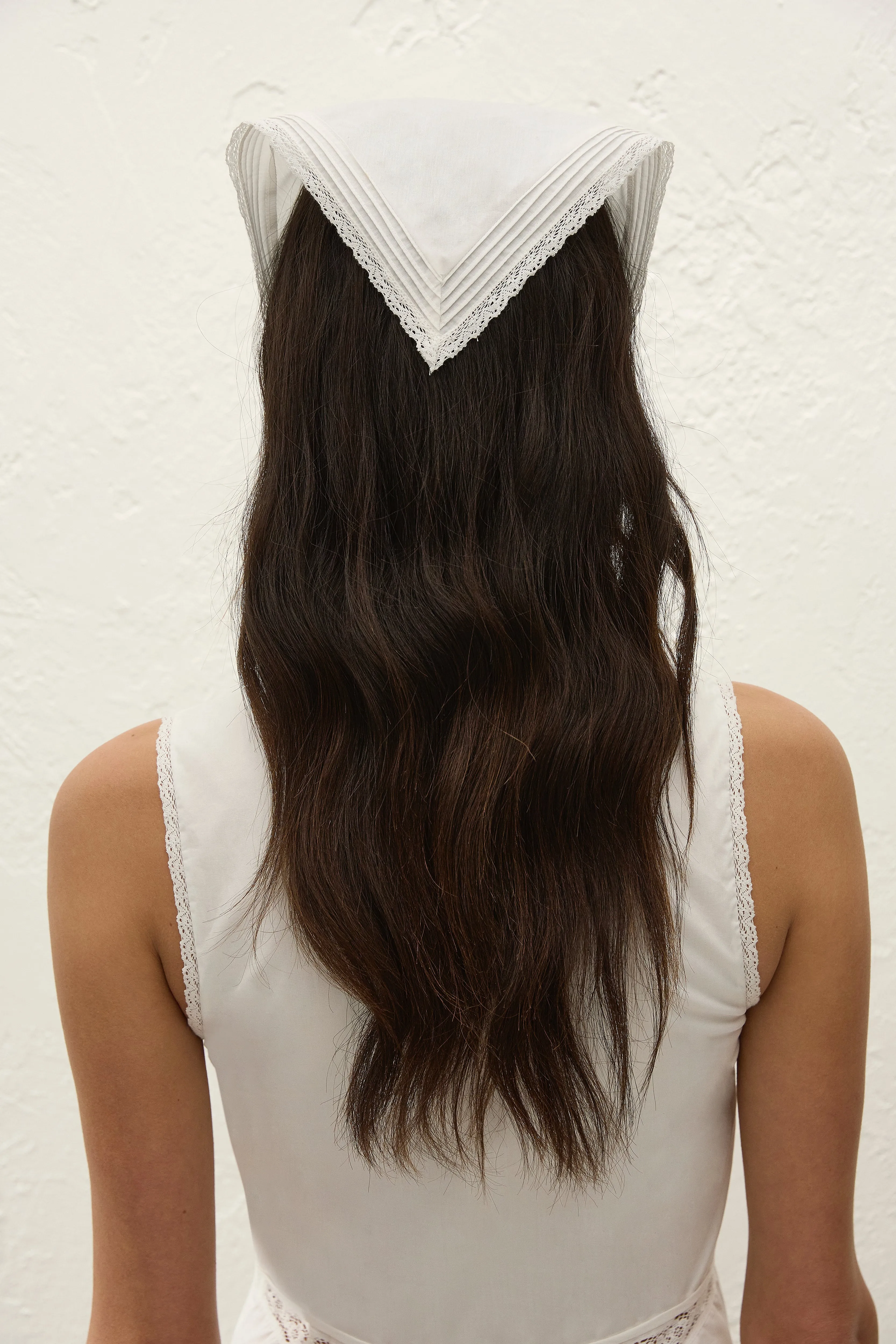 Emilia Head Scarf Fresco Lace White sold by Faithfull the Brand product image thumbnail 3