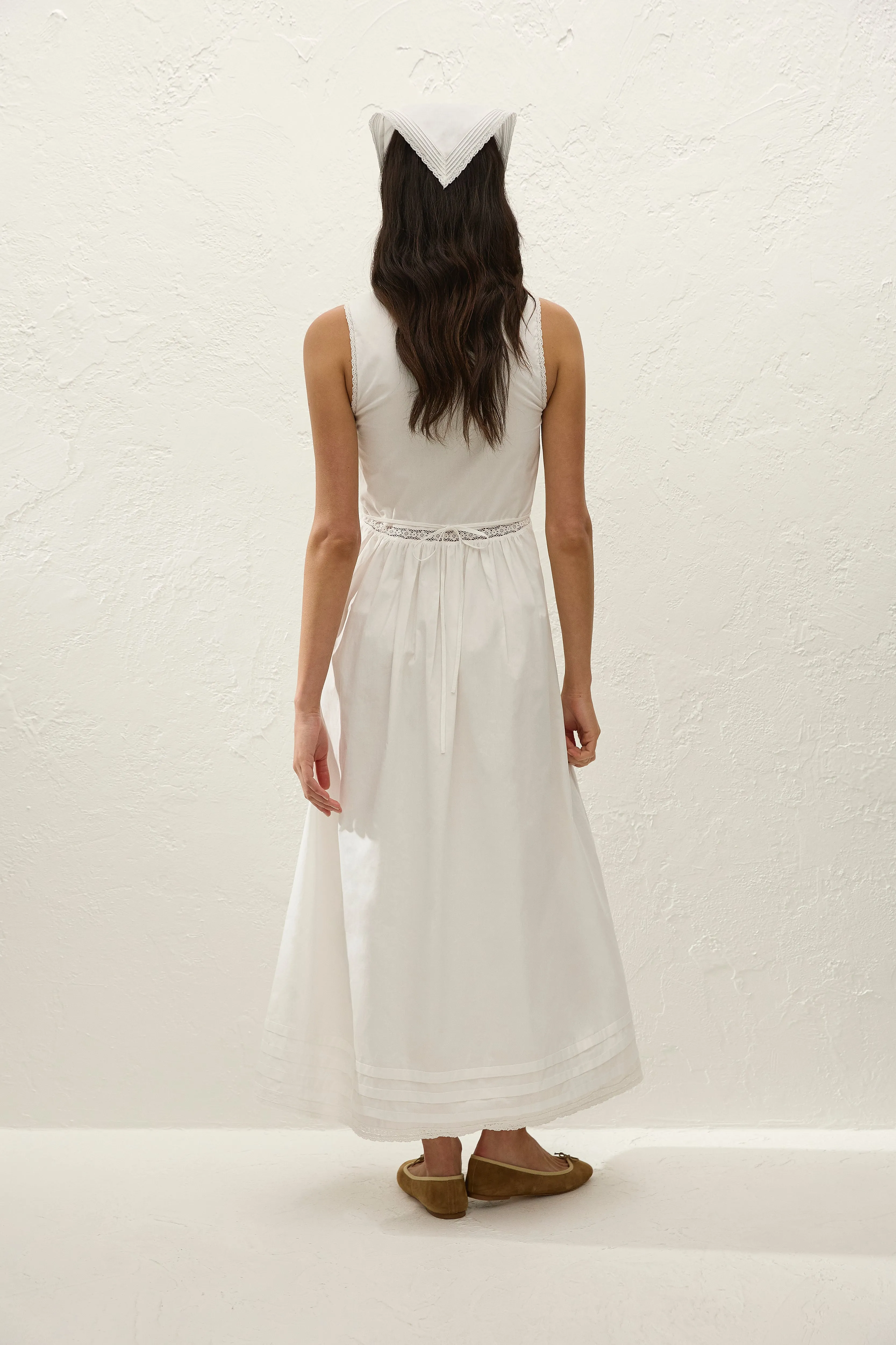 Emilia Head Scarf Fresco Lace White sold by Faithfull the Brand product image thumbnail 5