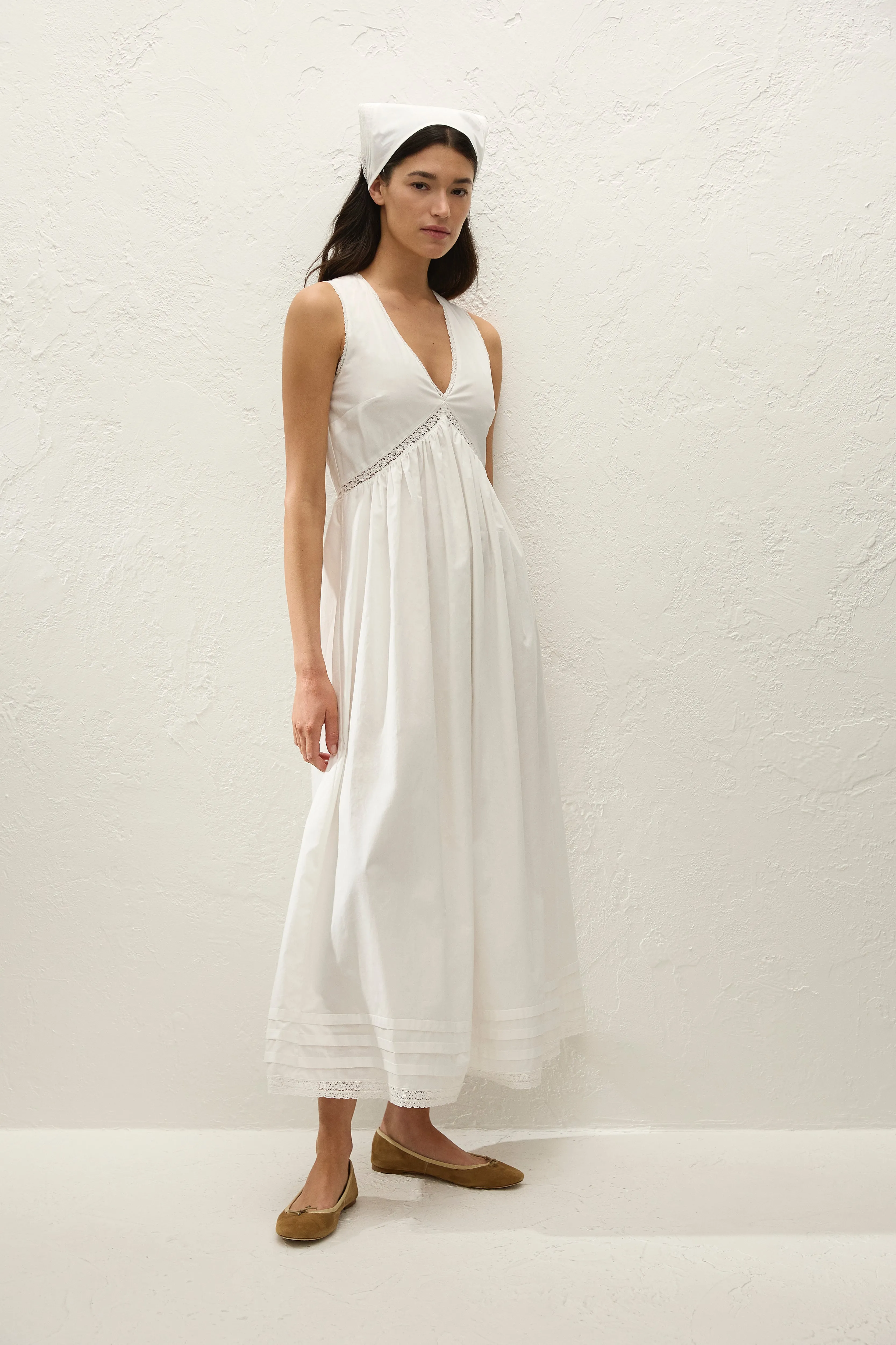 Emilia Head Scarf Fresco Lace White sold by Faithfull the Brand product image thumbnail 4