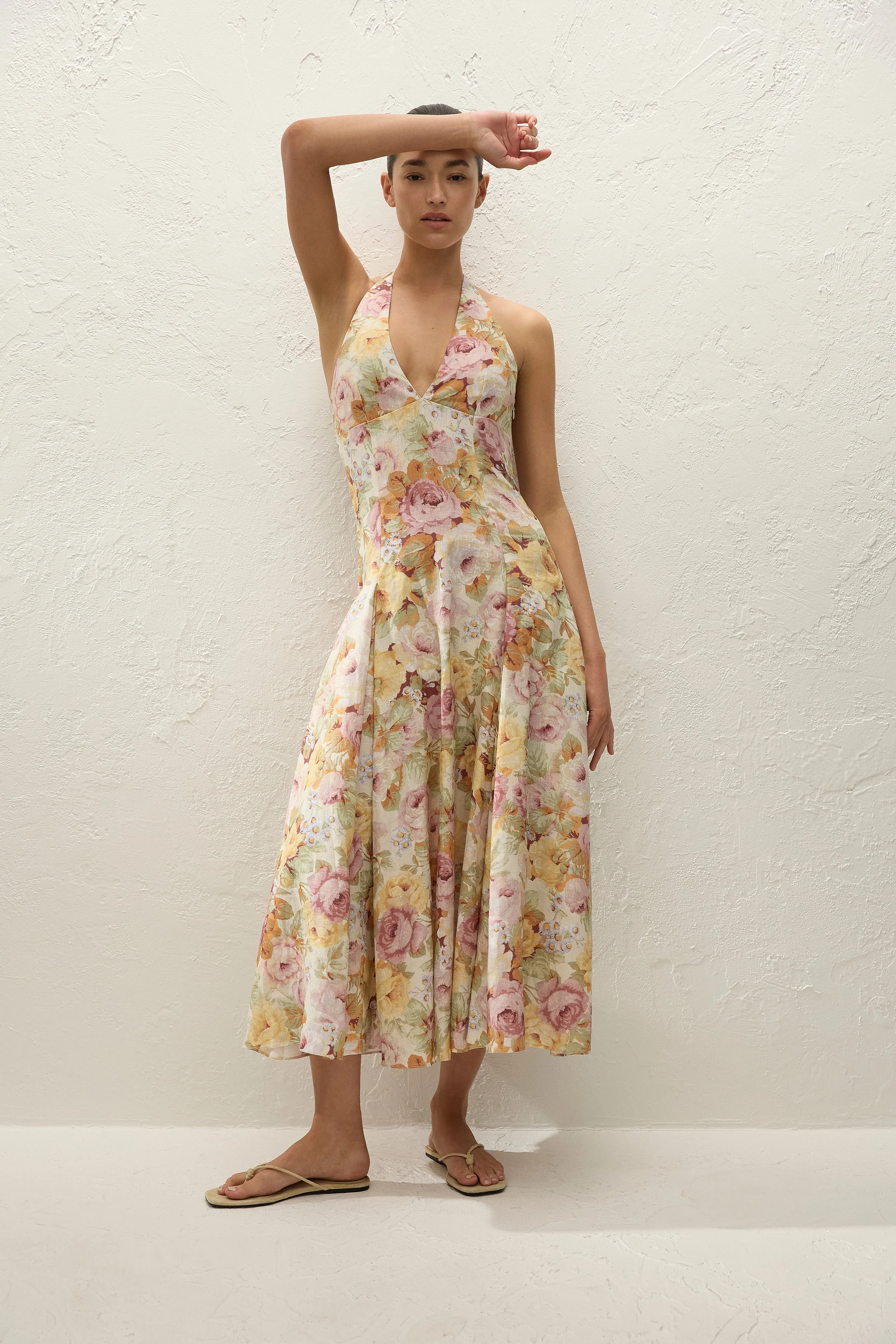 Murano Midi Dress Giardino sold by Faithfull the Brand