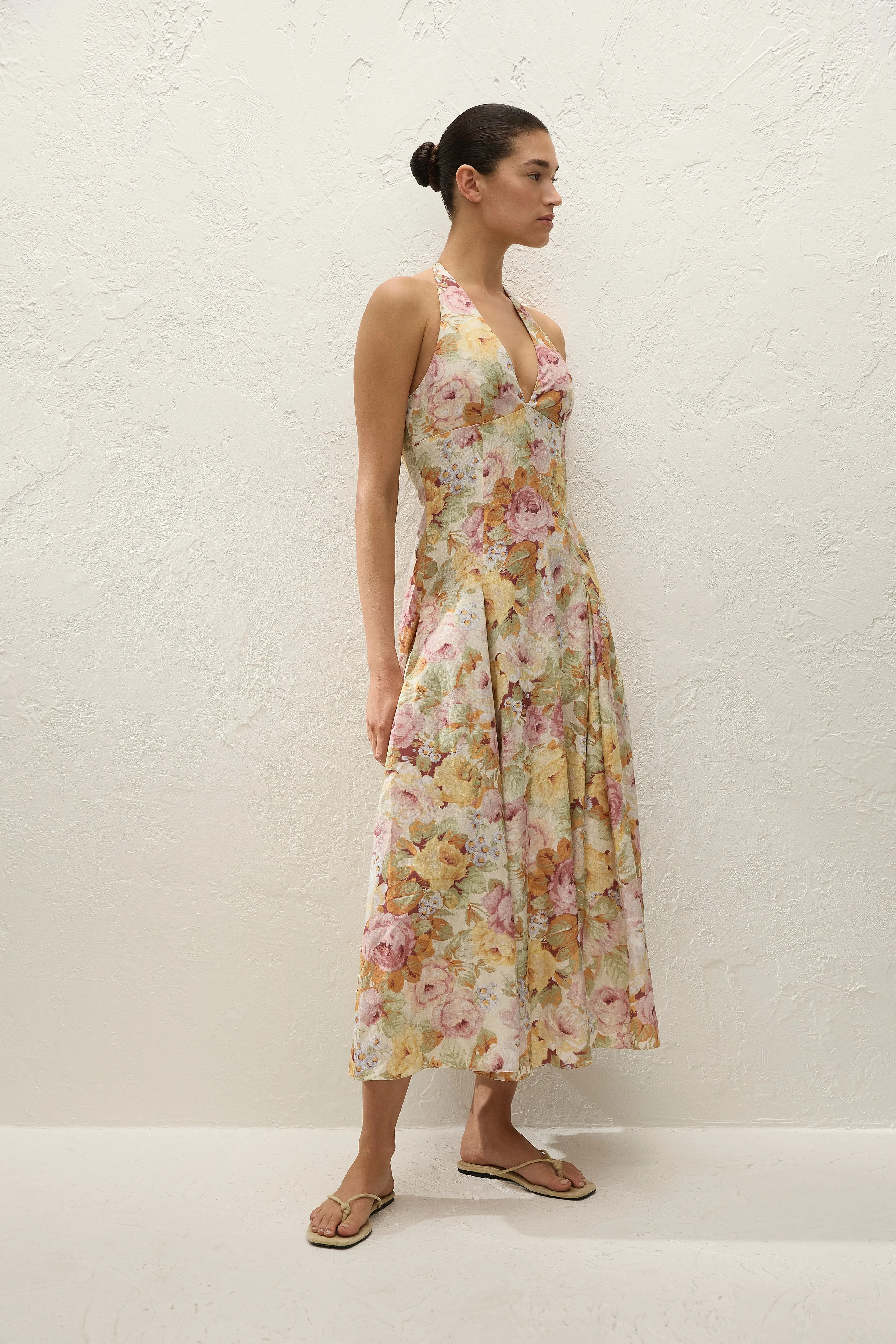 Murano Midi Dress Giardino sold by Faithfull the Brand product image thumbnail 4