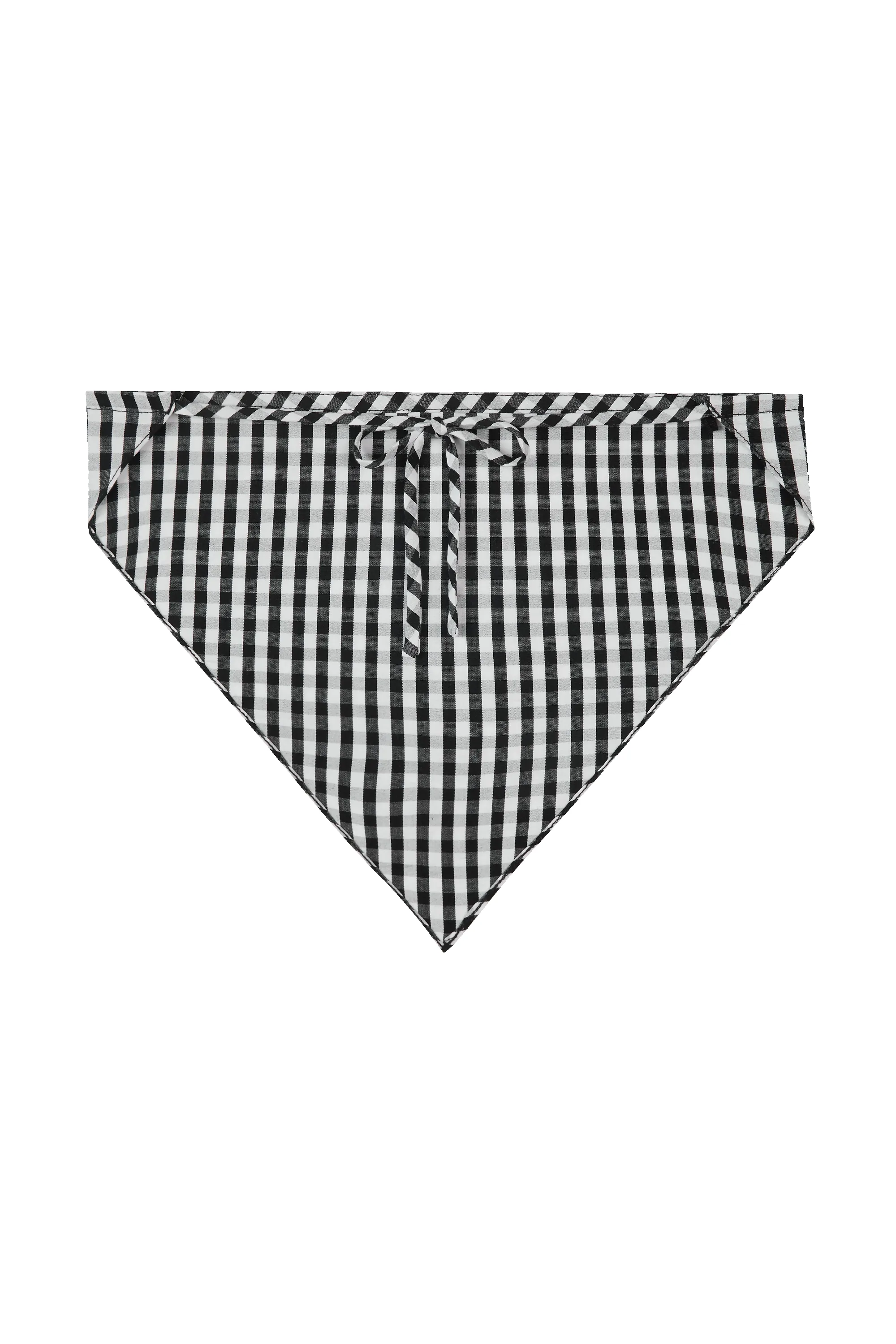 Lucia Head Scarf Black Textured Gingham sold by Faithfull the Brand product image thumbnail 5