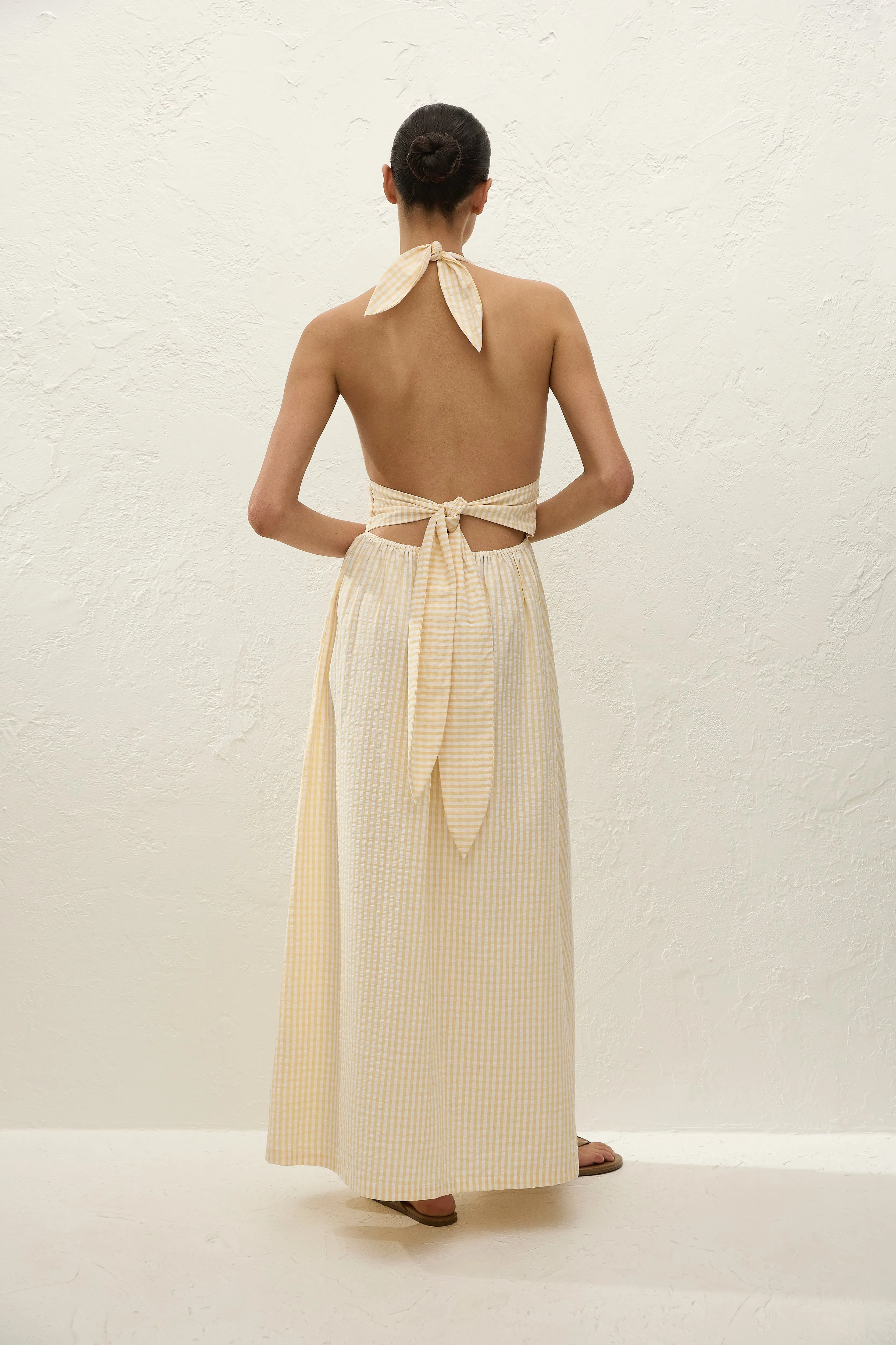 Lido Maxi Dress Butter Textured Gingham sold by Faithfull the Brand product image thumbnail 4