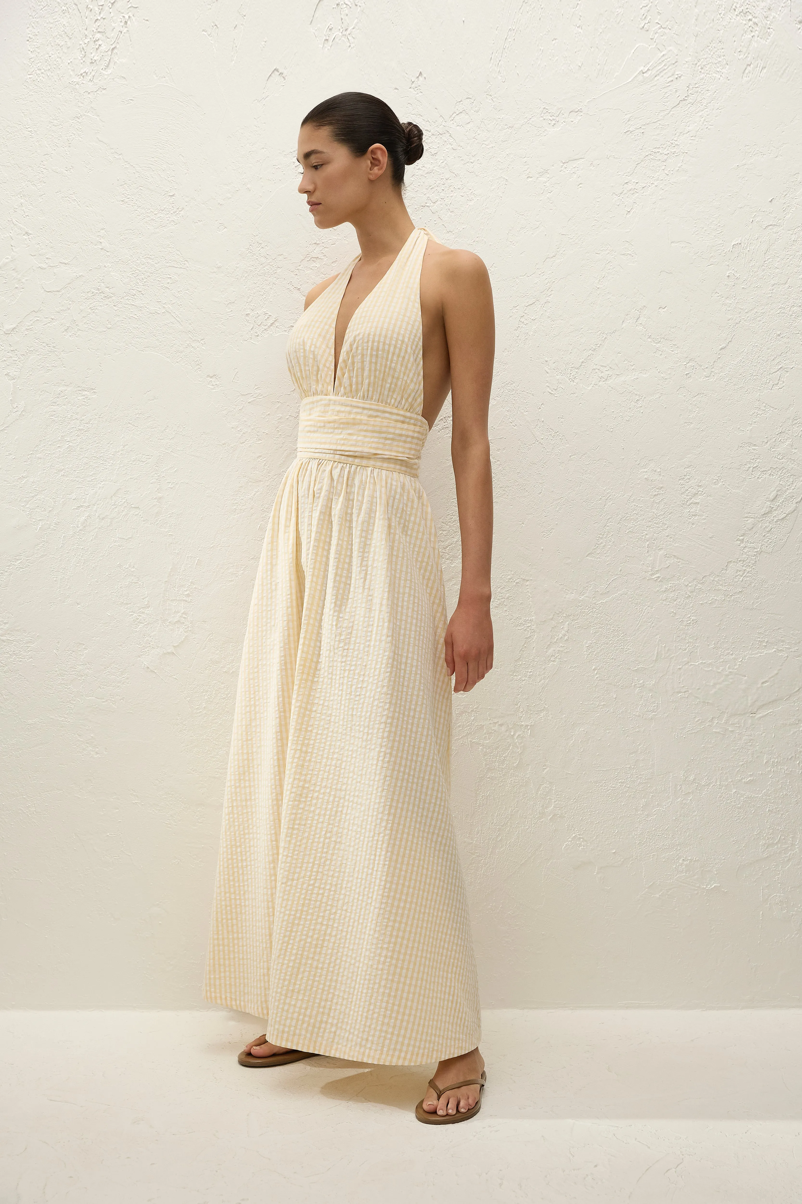 Lido Maxi Dress Butter Textured Gingham sold by Faithfull the Brand product image thumbnail 3