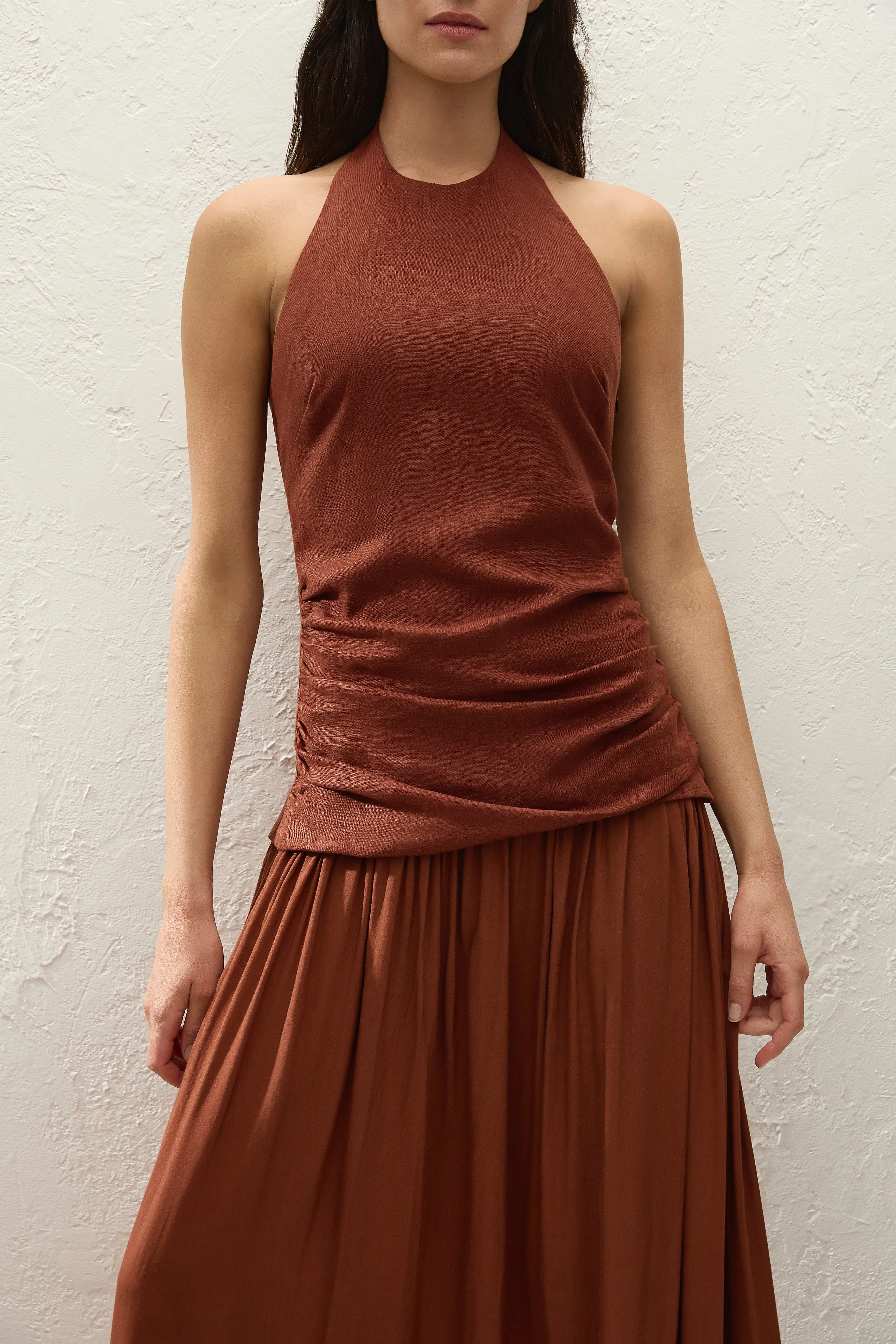 Tali Maxi Dress Terracotta sold by Faithfull the Brand product image thumbnail 3