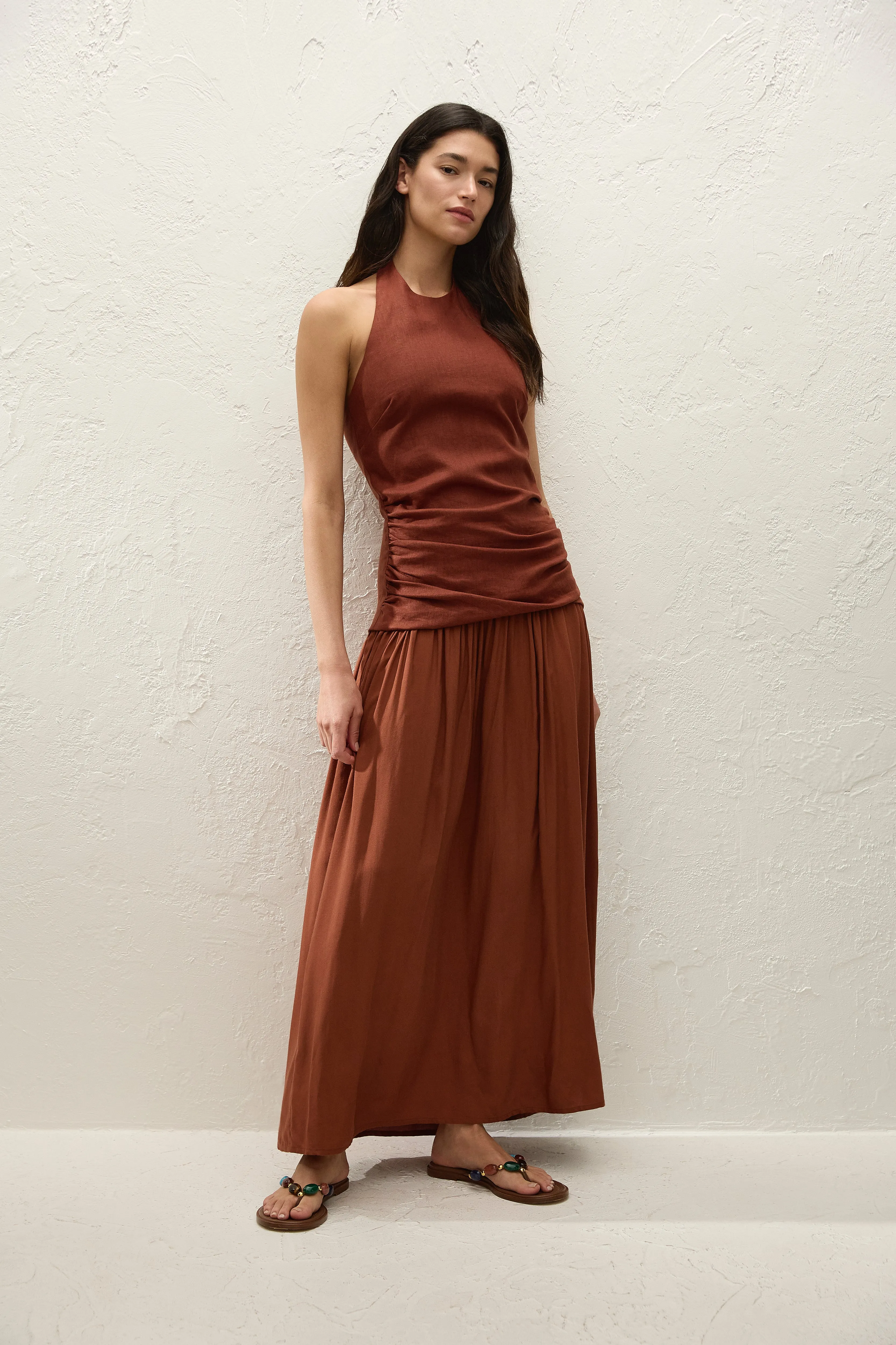 Tali Maxi Dress Terracotta sold by Faithfull the Brand product image thumbnail 4