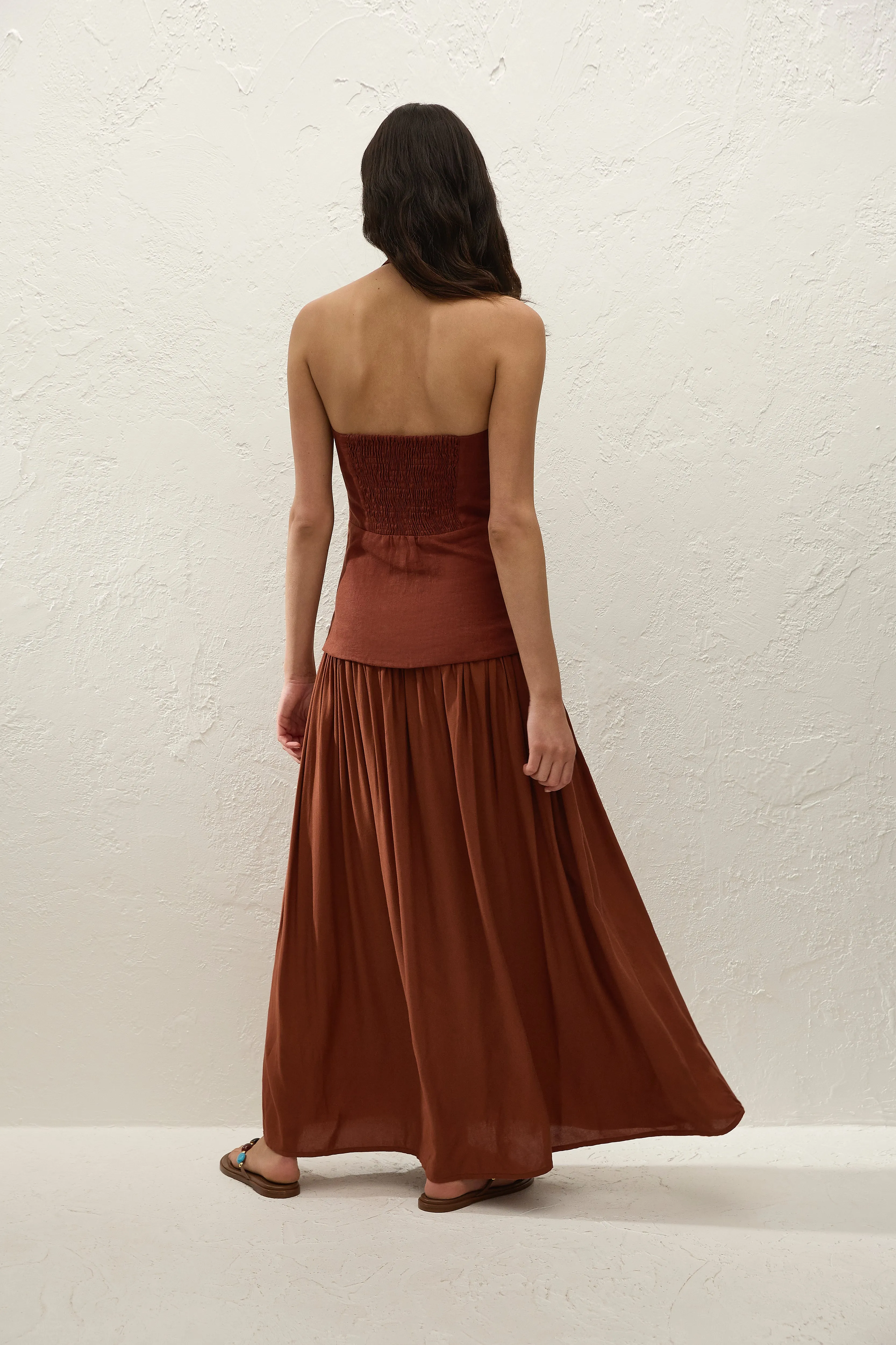 Tali Maxi Dress Terracotta sold by Faithfull the Brand product image thumbnail 5