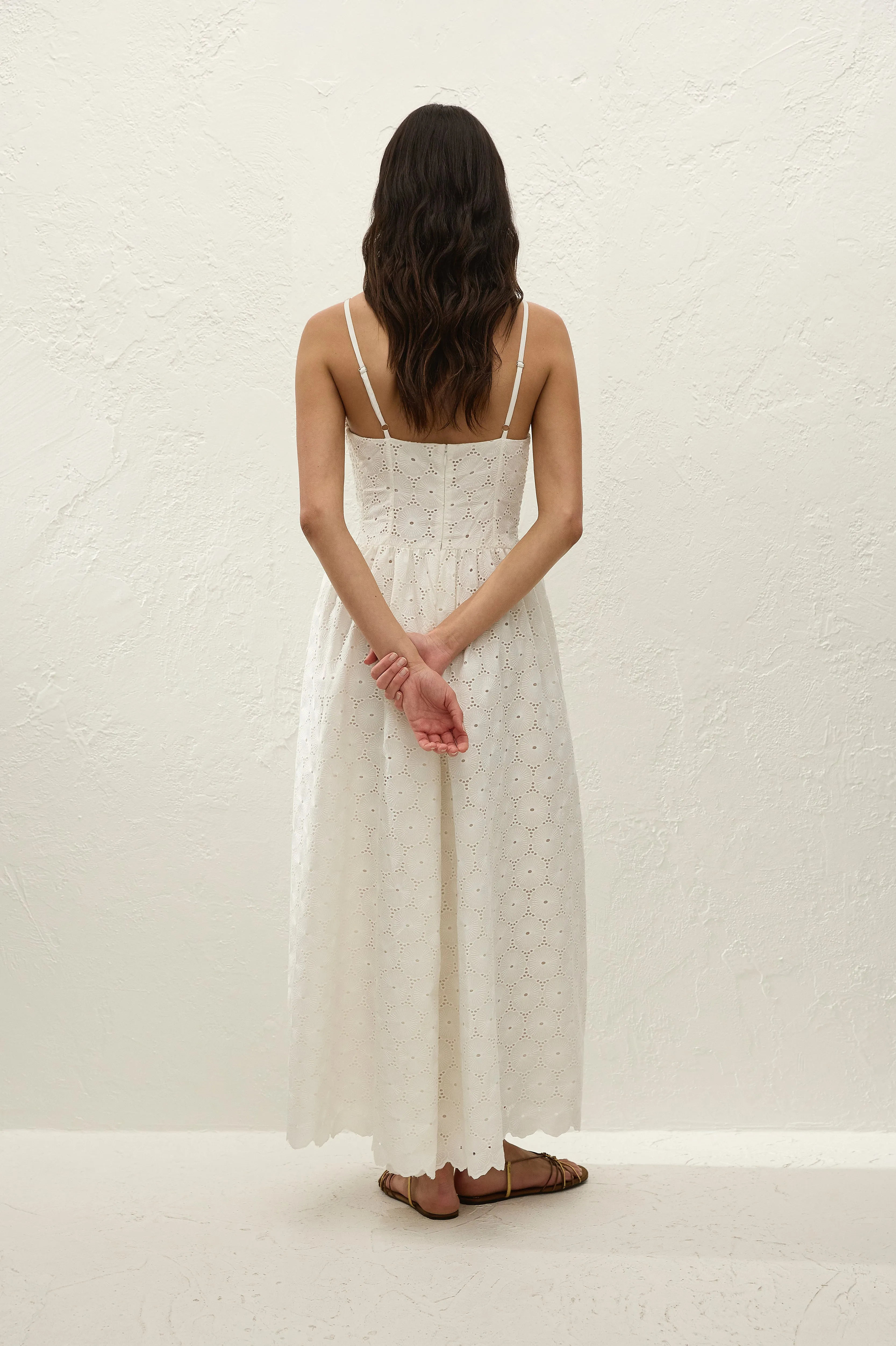 Milana Midi Dress Dolce Broderie White sold by Faithfull the Brand product image thumbnail 4