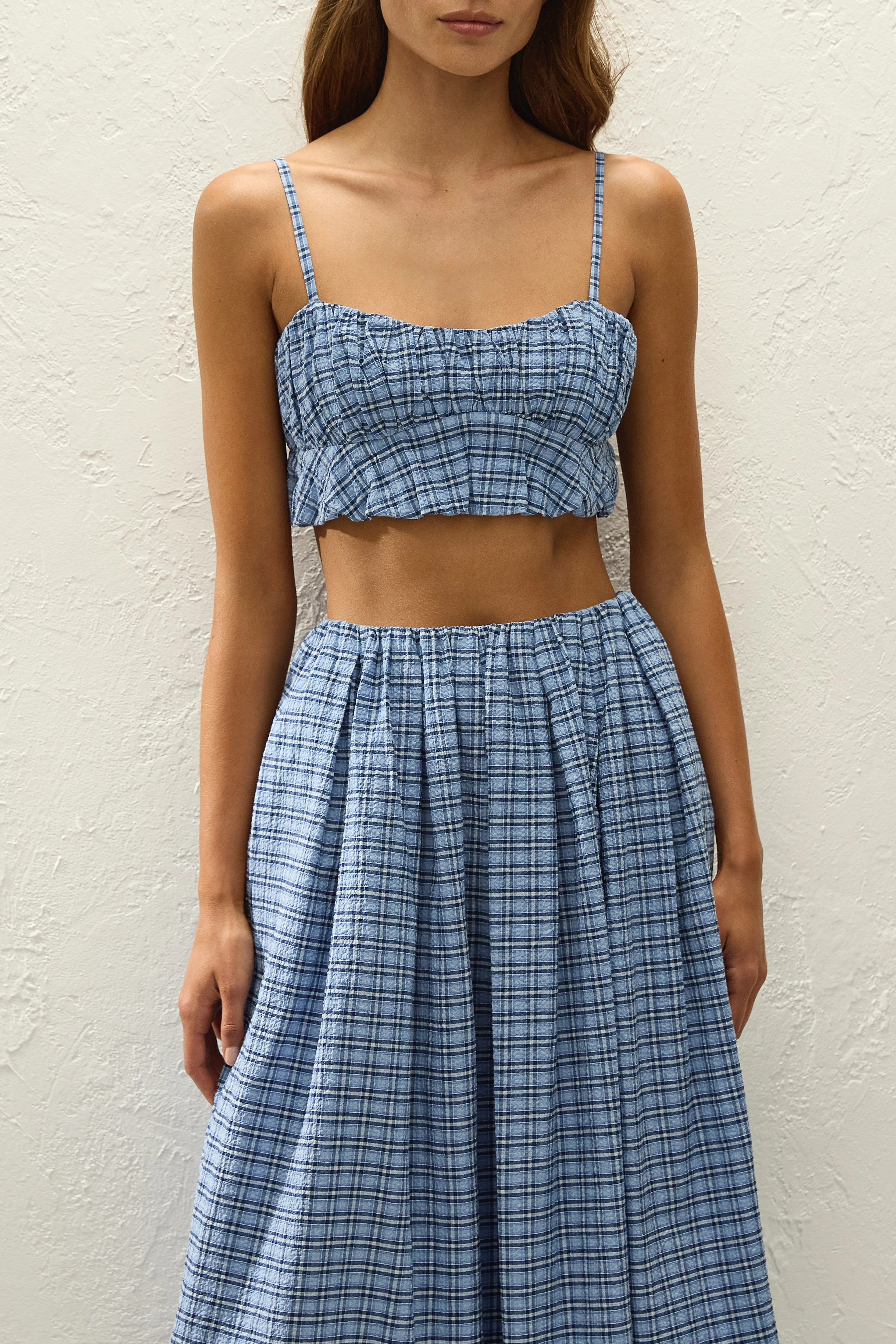 Pelea Top Vintage Blue Check sold by Faithfull the Brand product image thumbnail 2