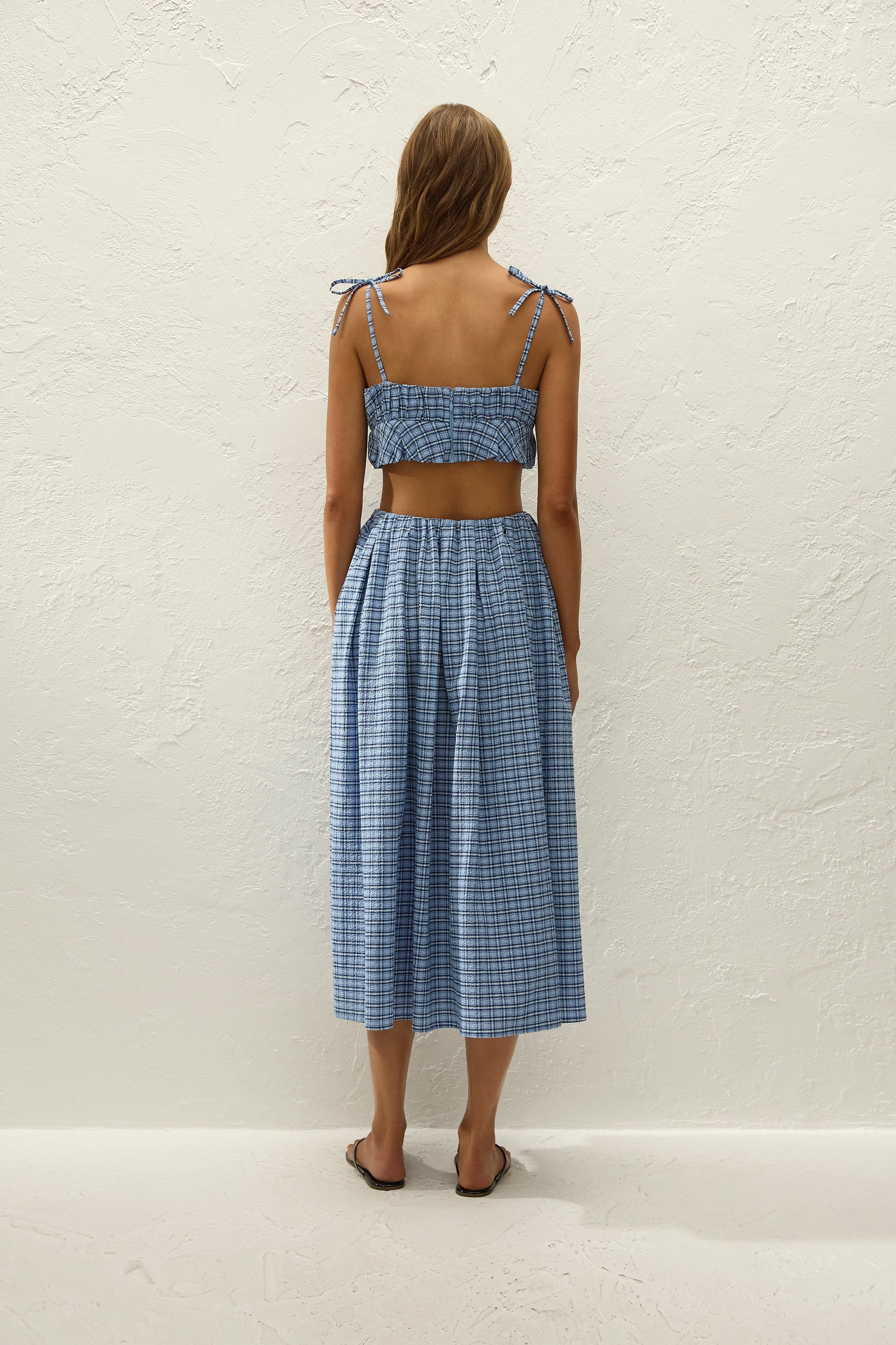 Pelea Top Vintage Blue Check sold by Faithfull the Brand product image thumbnail 4