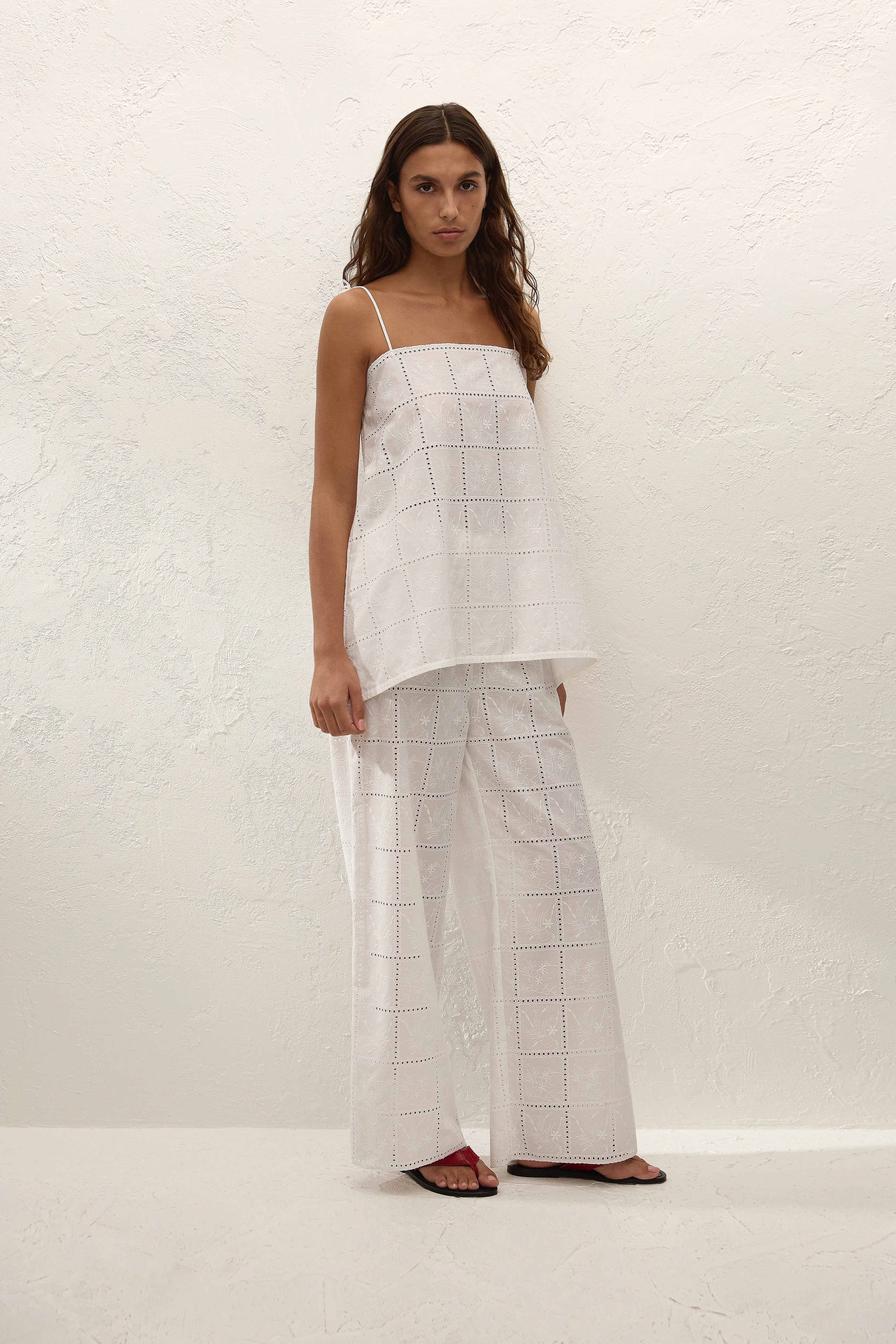 Mora Top Handkerchief Broderie White sold by Faithfull the Brand product image thumbnail 3
