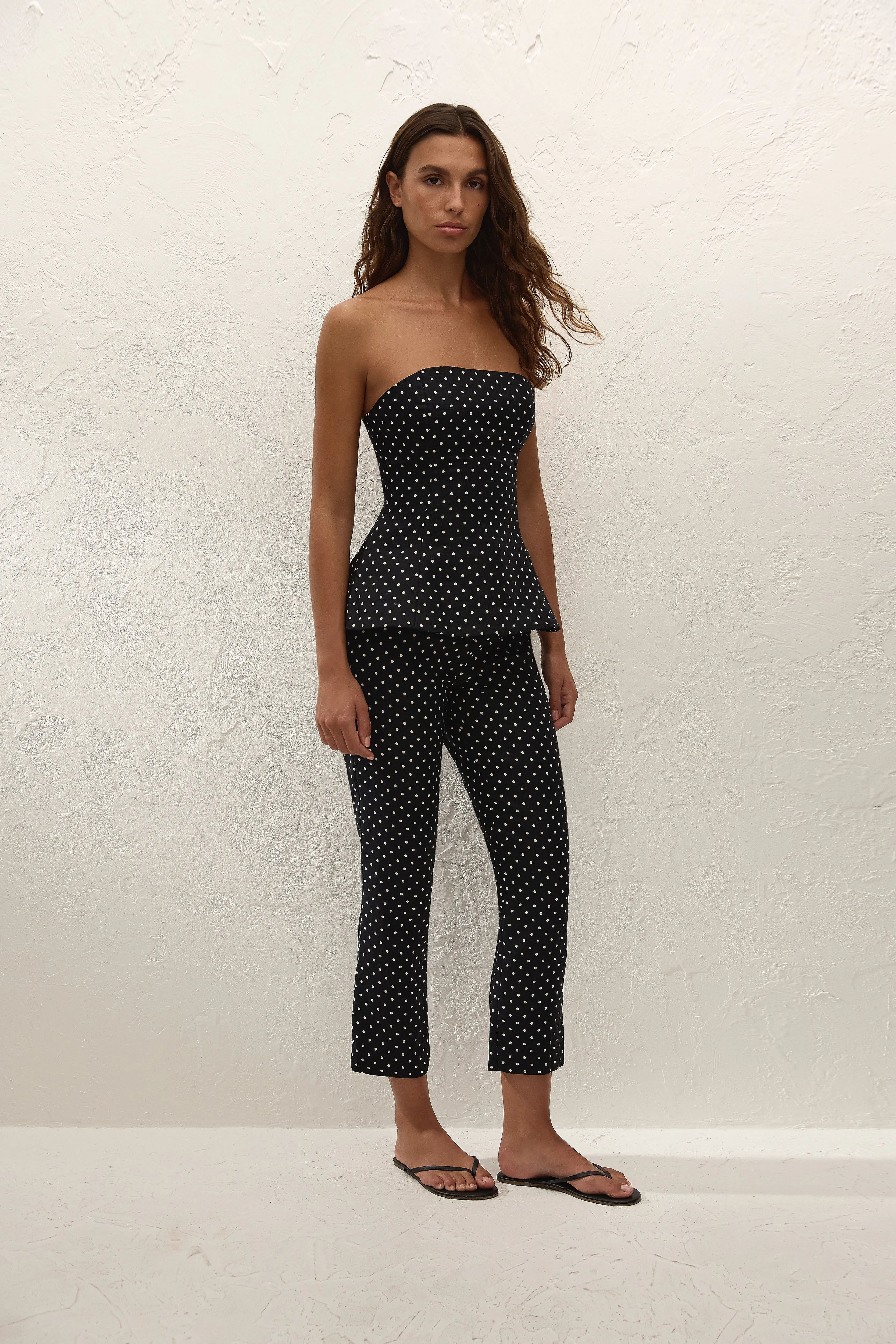 Petro Top Lola Polka Dot Black Cream sold by Faithfull the Brand product image thumbnail 3
