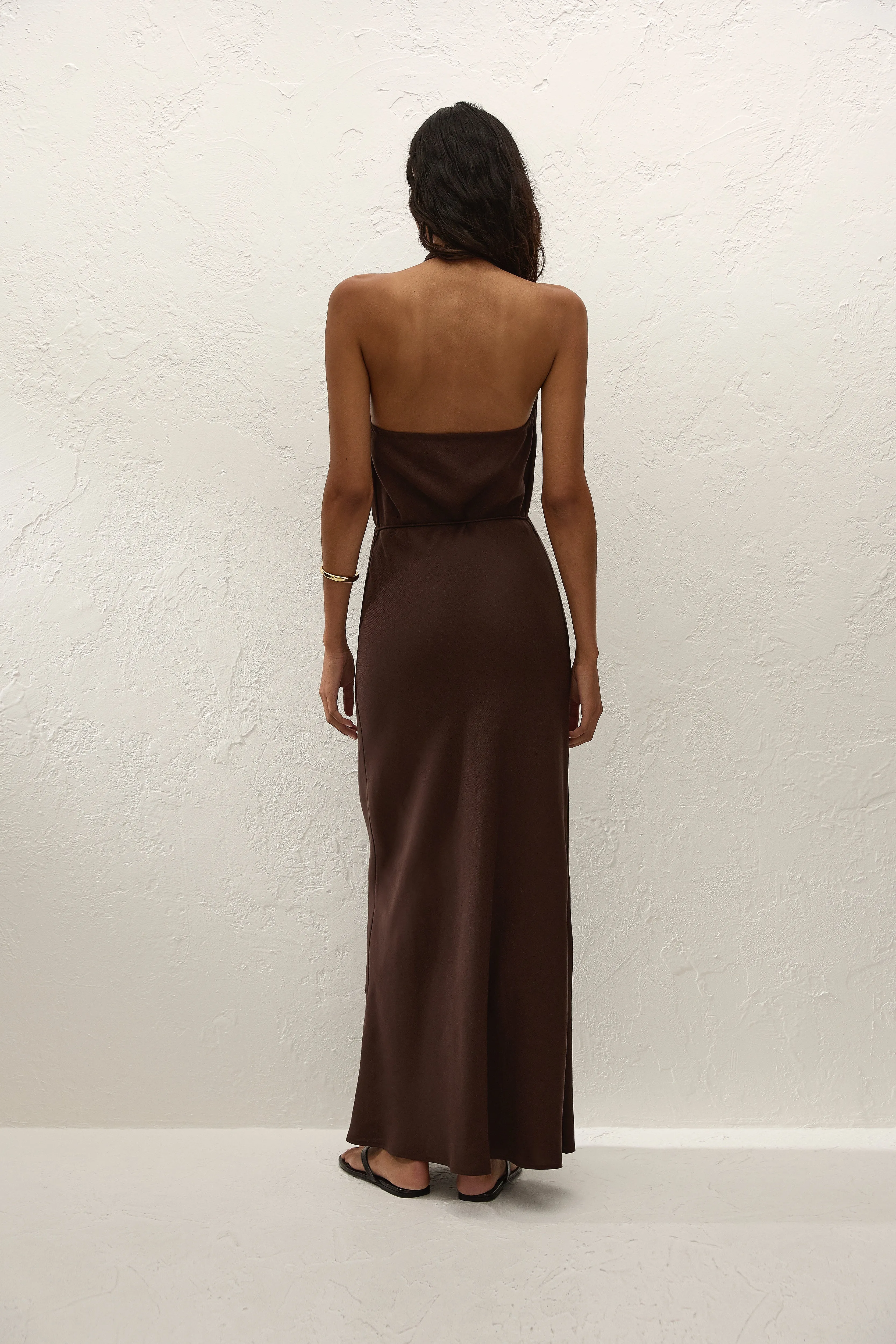 Izaro Maxi Dress Chocolate sold by Faithfull the Brand product image thumbnail 4