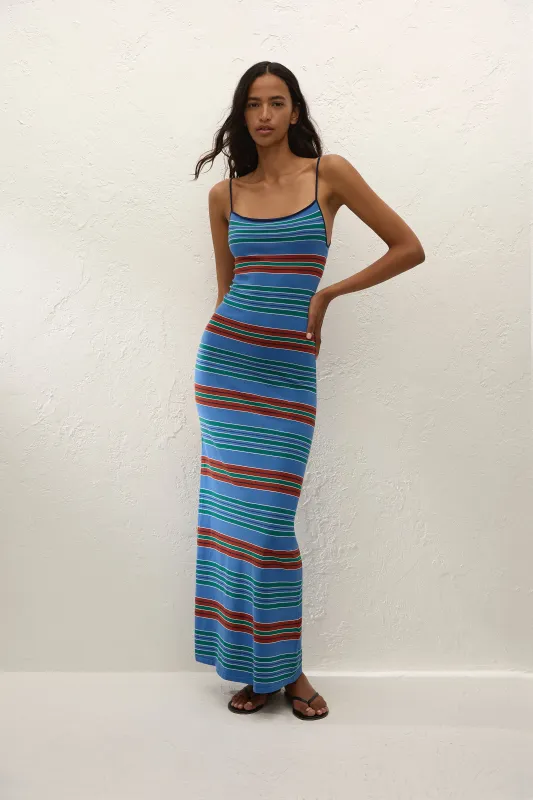 Lucy Maxi Dress Juan Stripe made by Faithfull the Brand