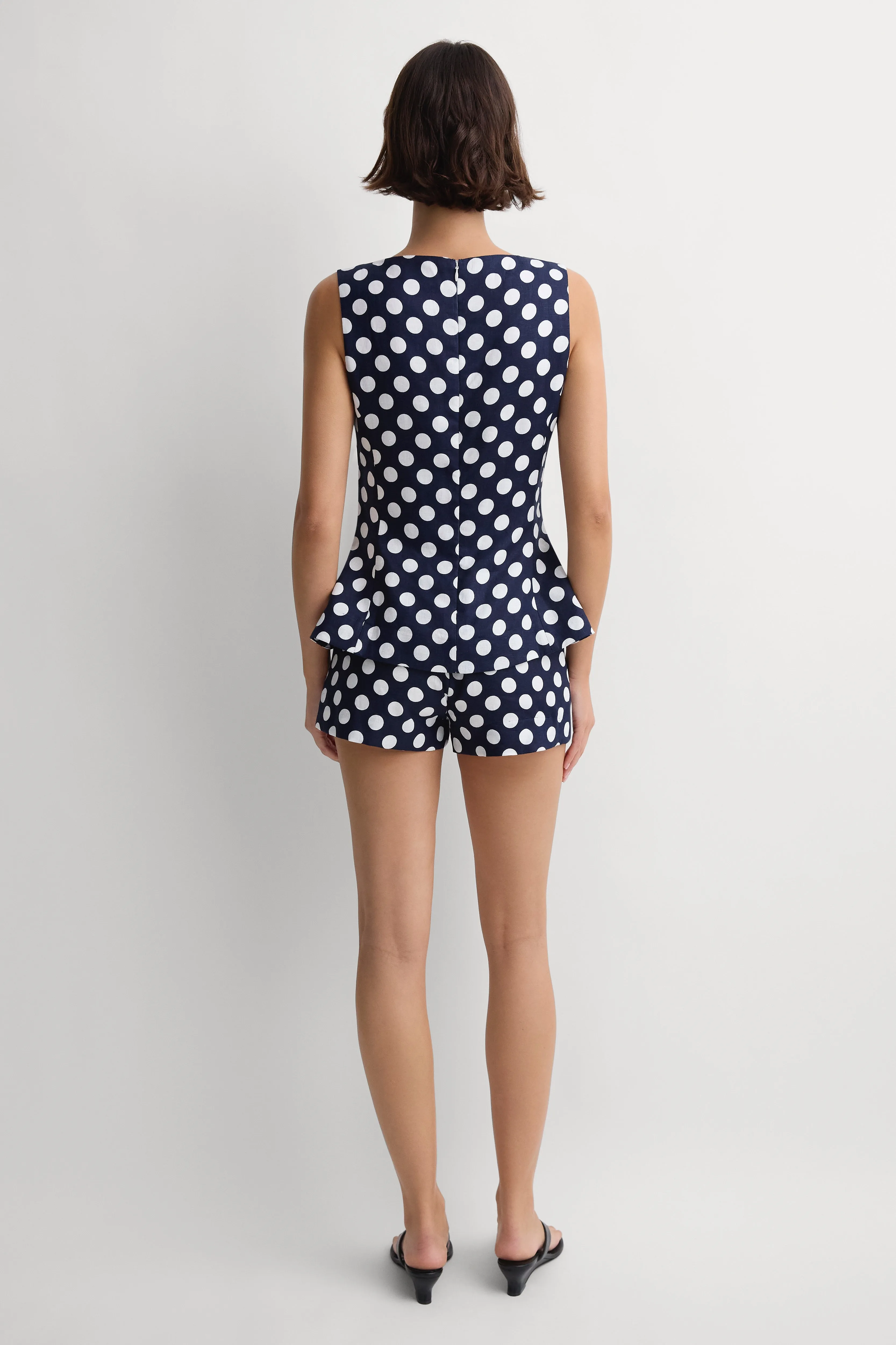 Ana Top Vintage Navy White Dot sold by Faithfull the Brand product image thumbnail 4