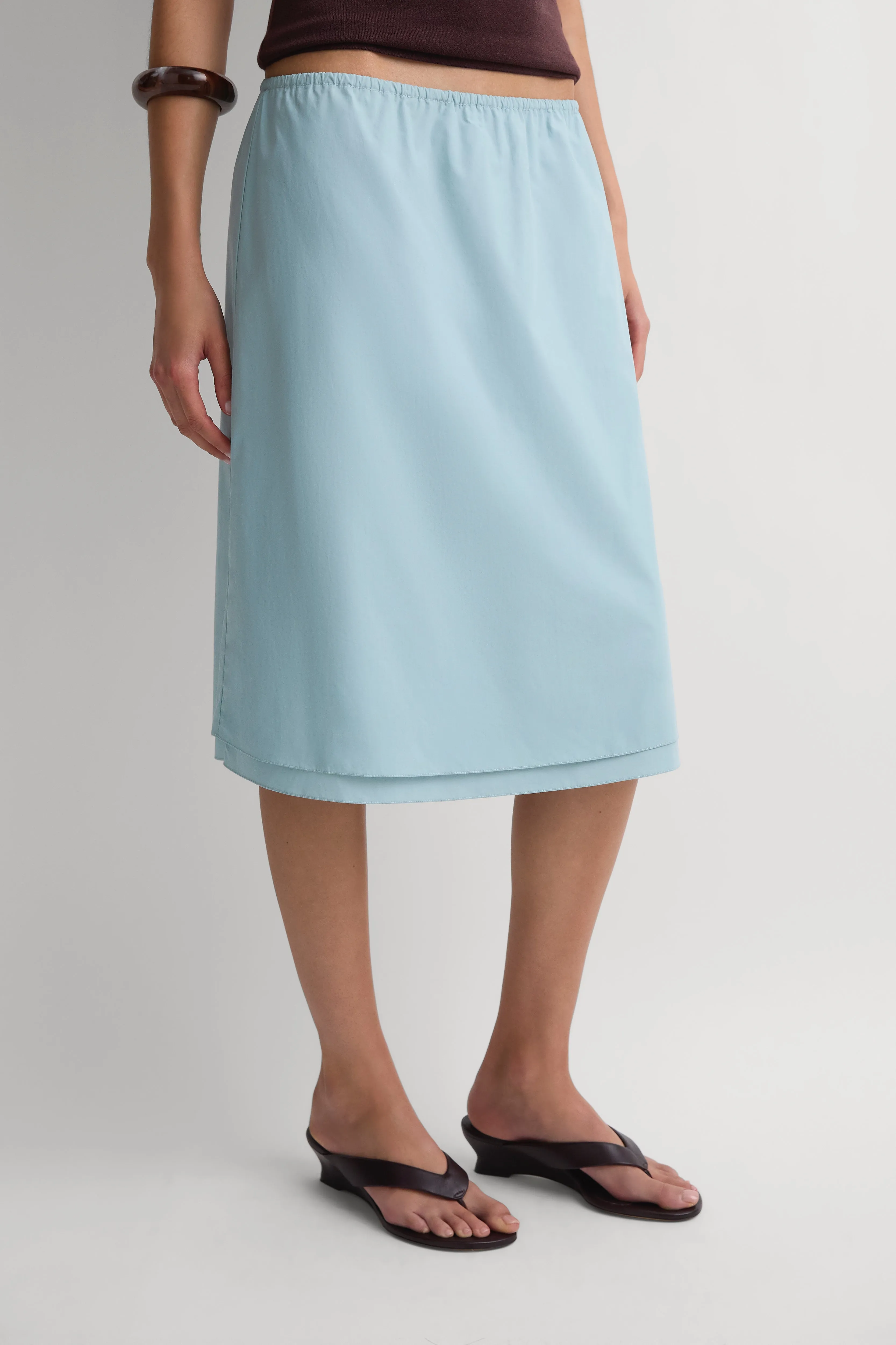 The Knee Skirt Teal sold by Faithfull the Brand product image thumbnail 3