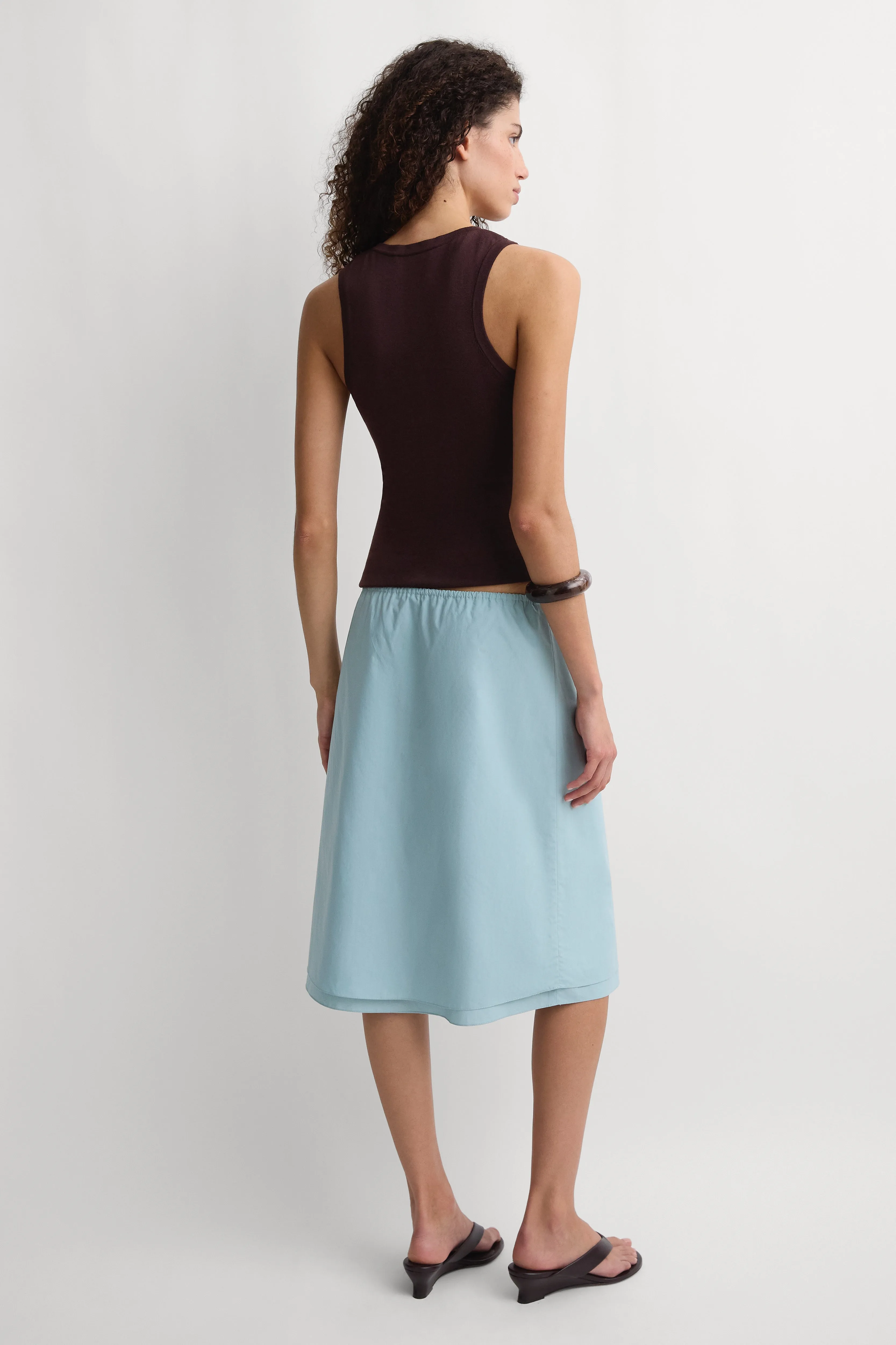 The Knee Skirt Teal sold by Faithfull the Brand product image thumbnail 5