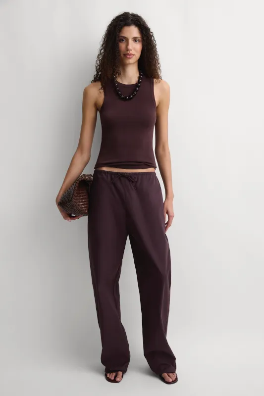 The Knit Tank Prune made by Faithfull the Brand