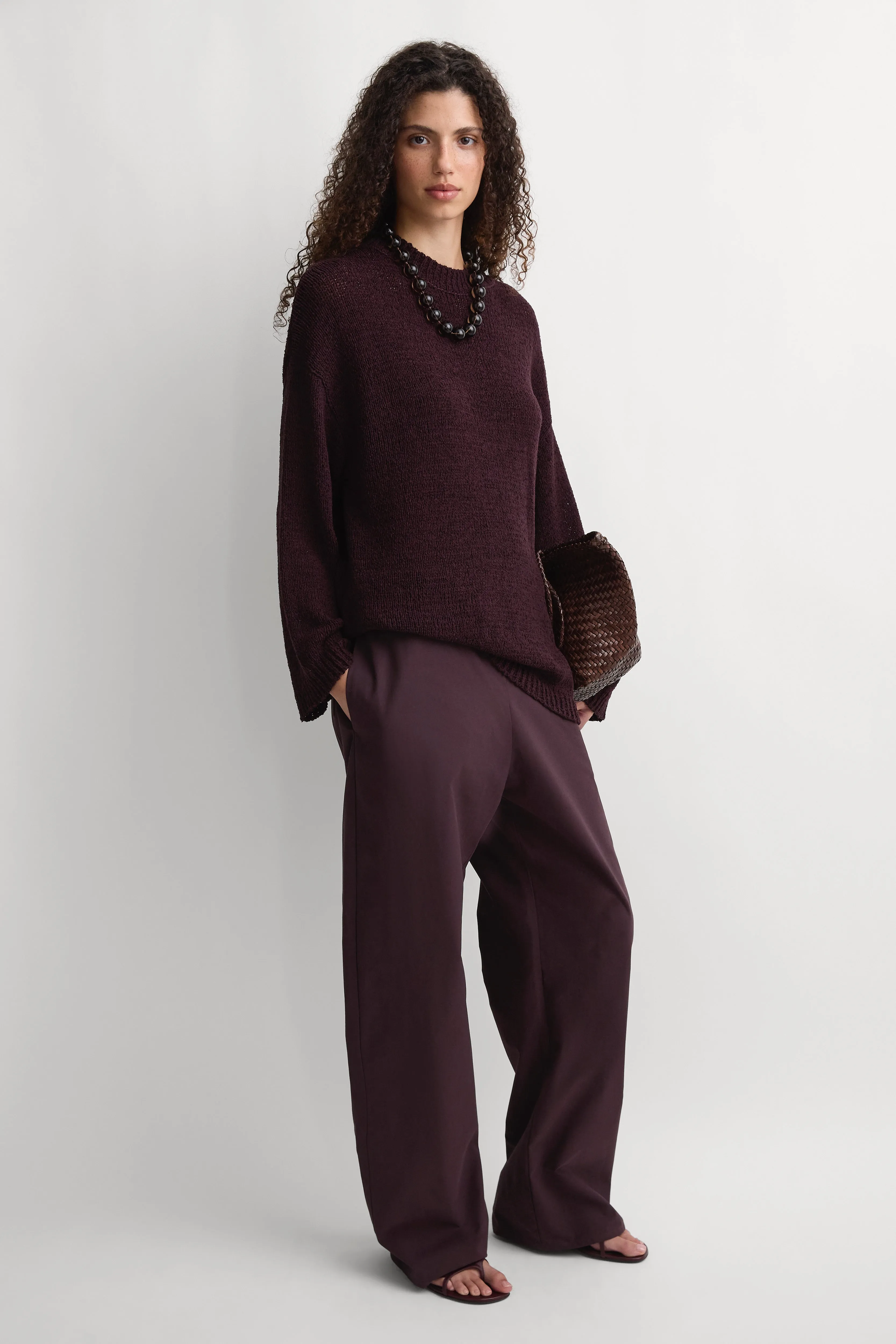 The Fisherman Knit Jumper Prune sold by Faithfull the Brand product image thumbnail 4