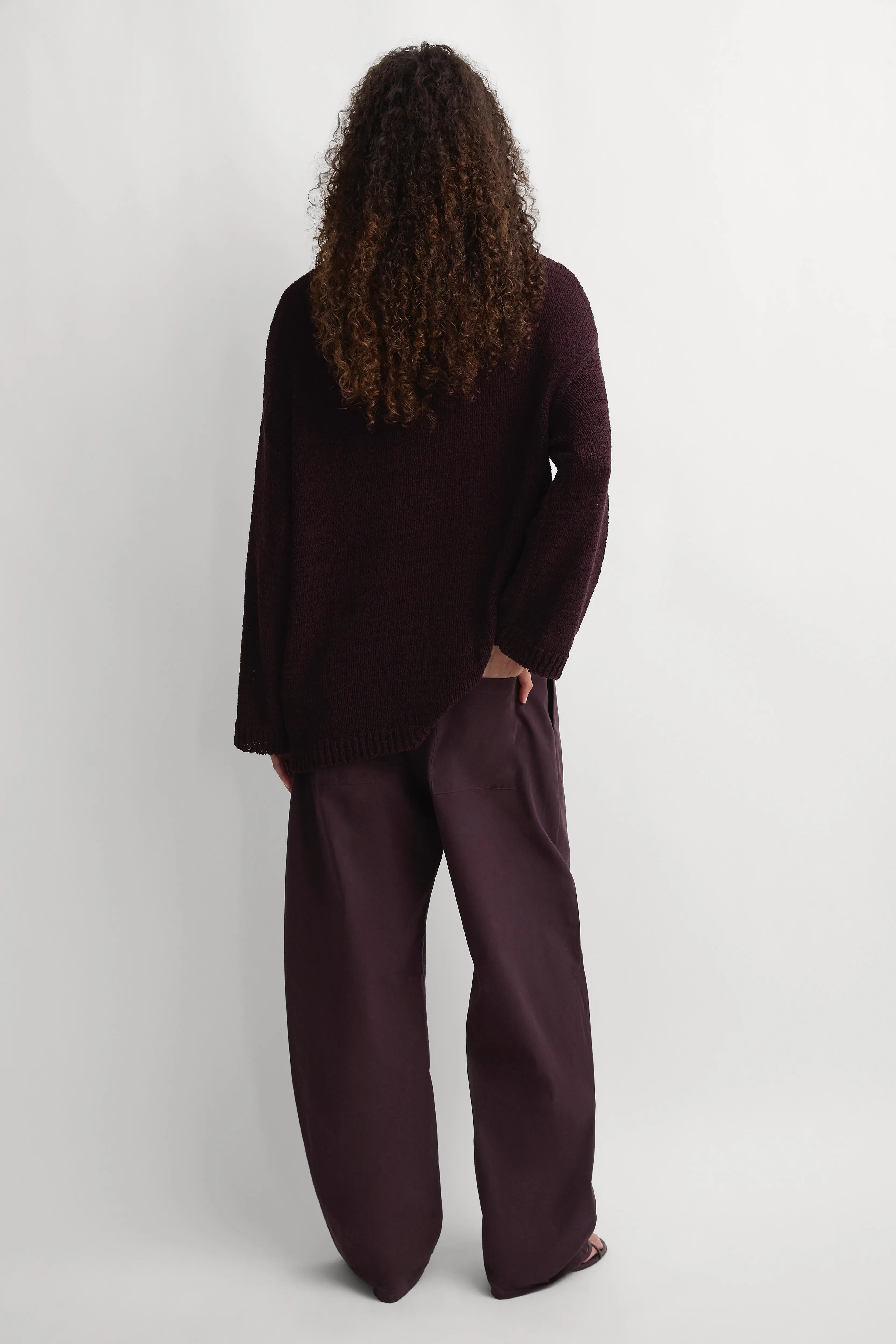 The Fisherman Knit Jumper Prune sold by Faithfull the Brand product image thumbnail 5