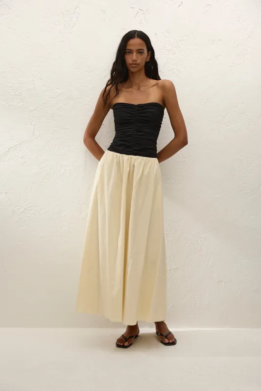 Sant Roc Maxi Dress Black Milk made by Faithfull the Brand