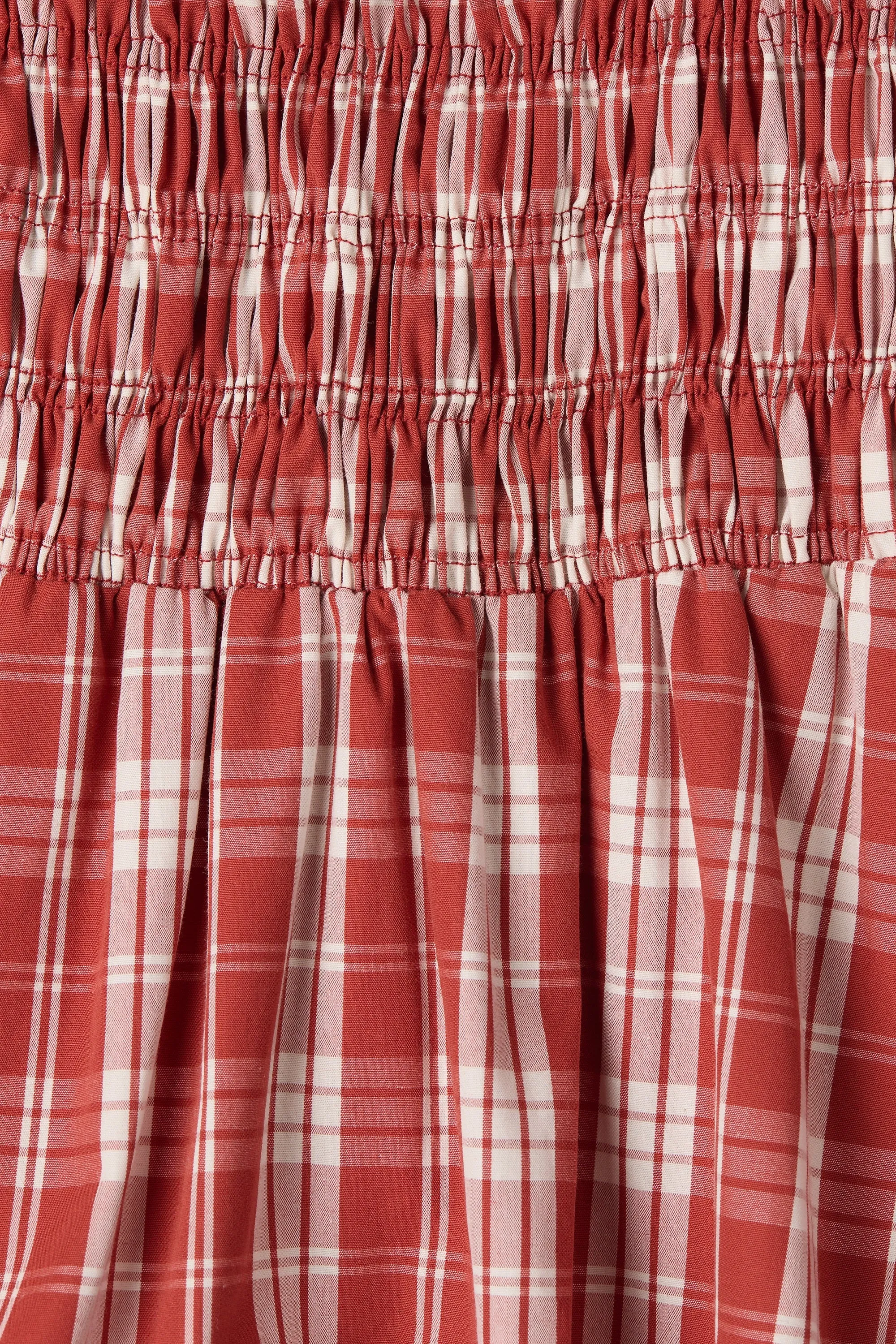 Gerta Midi Dress Ines Check Terra Rosso sold by Faithfull the Brand product image thumbnail 5