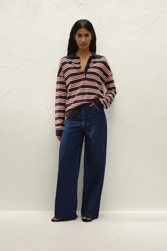 Quinta Wide Jean Dark Indigo made by Faithfull the Brand