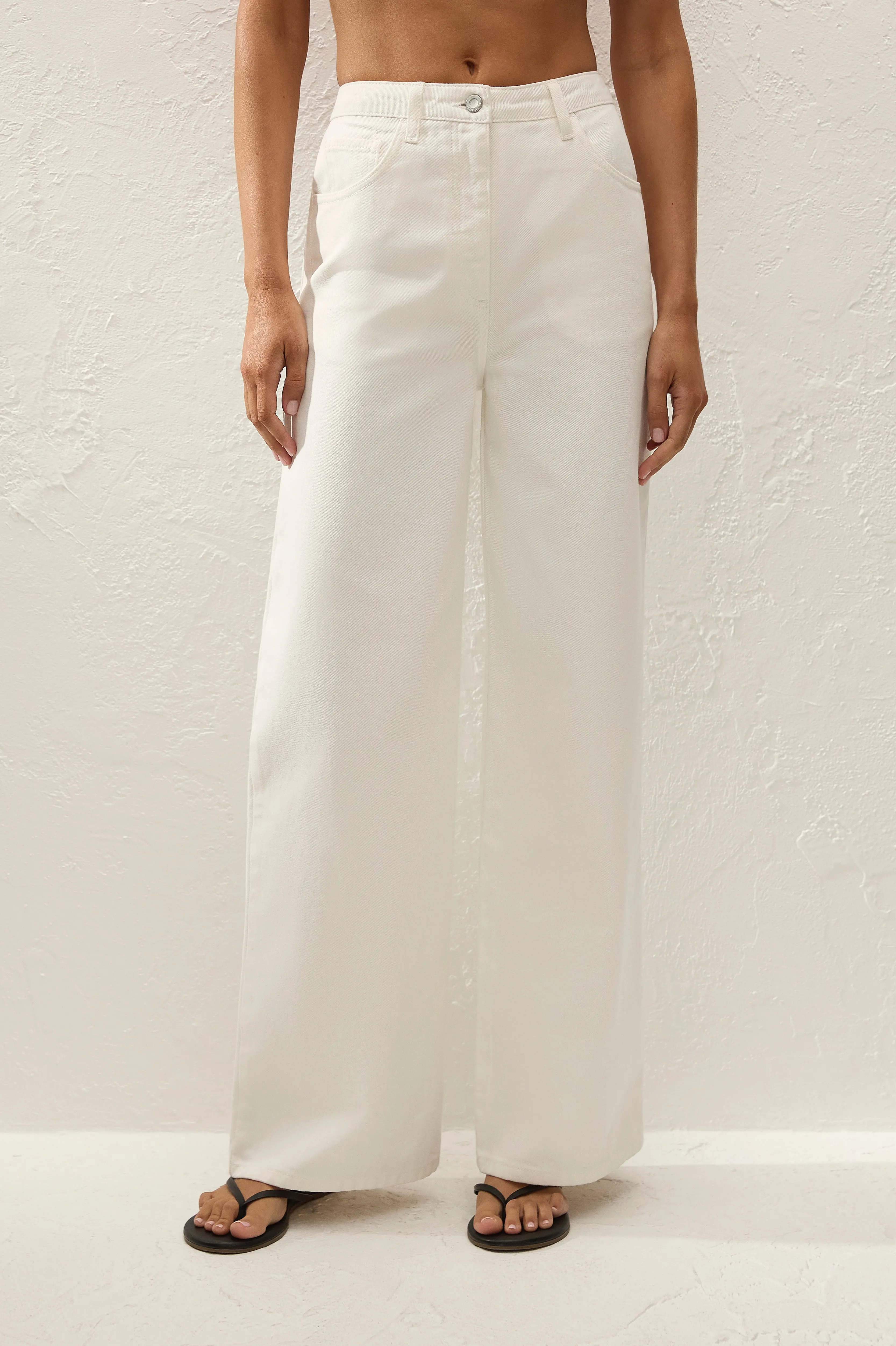Quinta Wide Jean Milk sold by Faithfull the Brand product image thumbnail 3