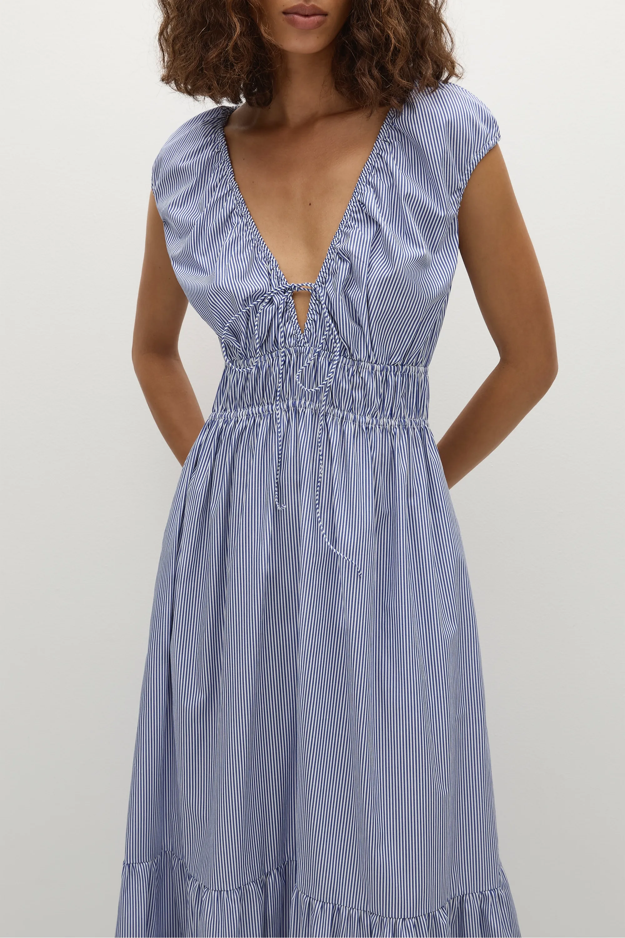 Hedda Maxi Dress Helle Stripe Vintage Navy - Final Sale sold by Faithfull the Brand product image thumbnail 2