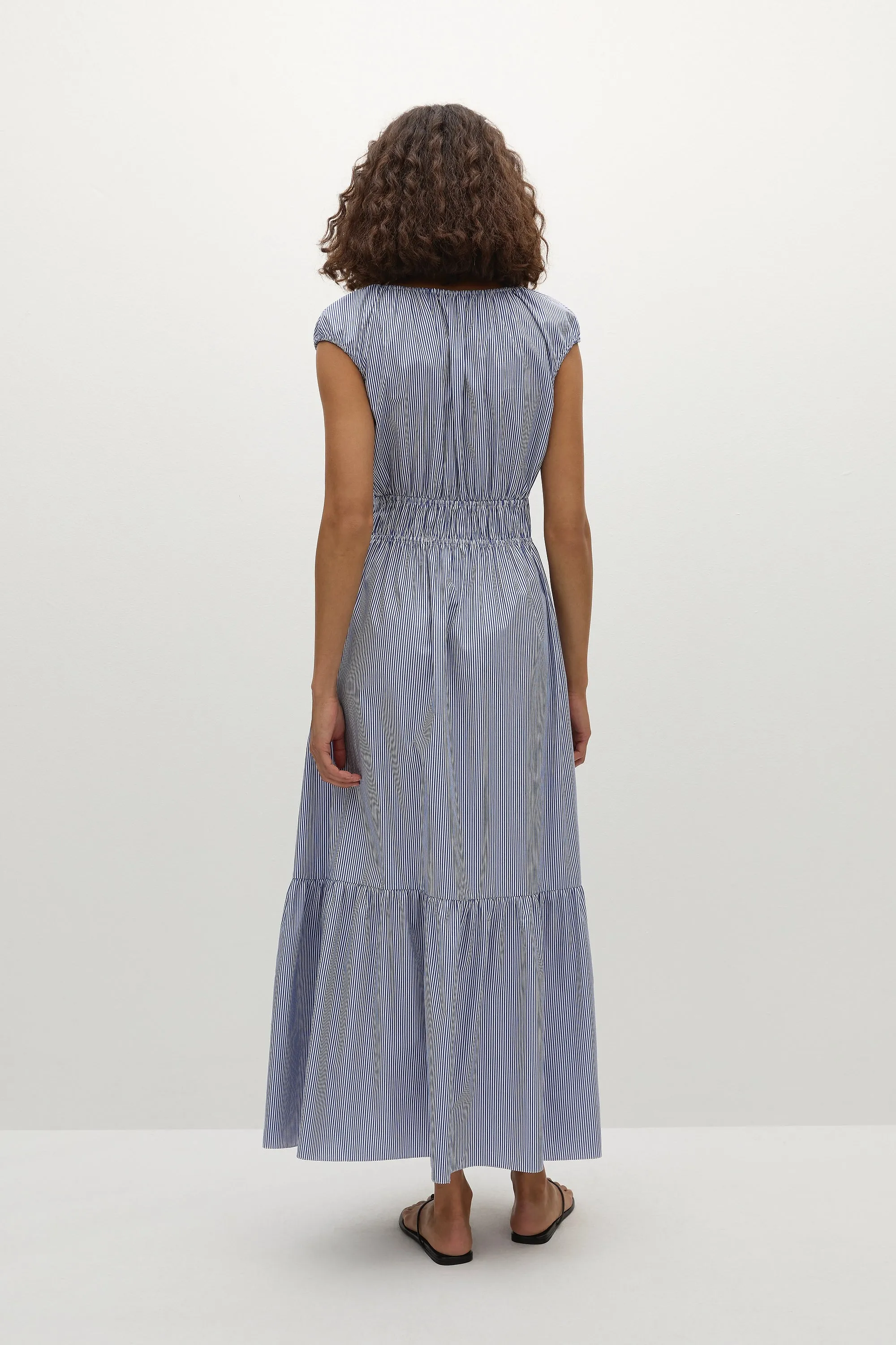 Hedda Maxi Dress Helle Stripe Vintage Navy - Final Sale sold by Faithfull the Brand product image thumbnail 4