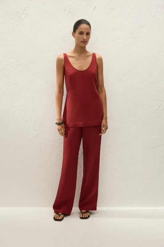 Varina Pant Porto Red made by Faithfull the Brand