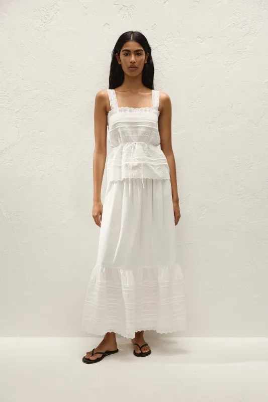 Dalila Top Fernanda Lace Antique White made by Faithfull the Brand