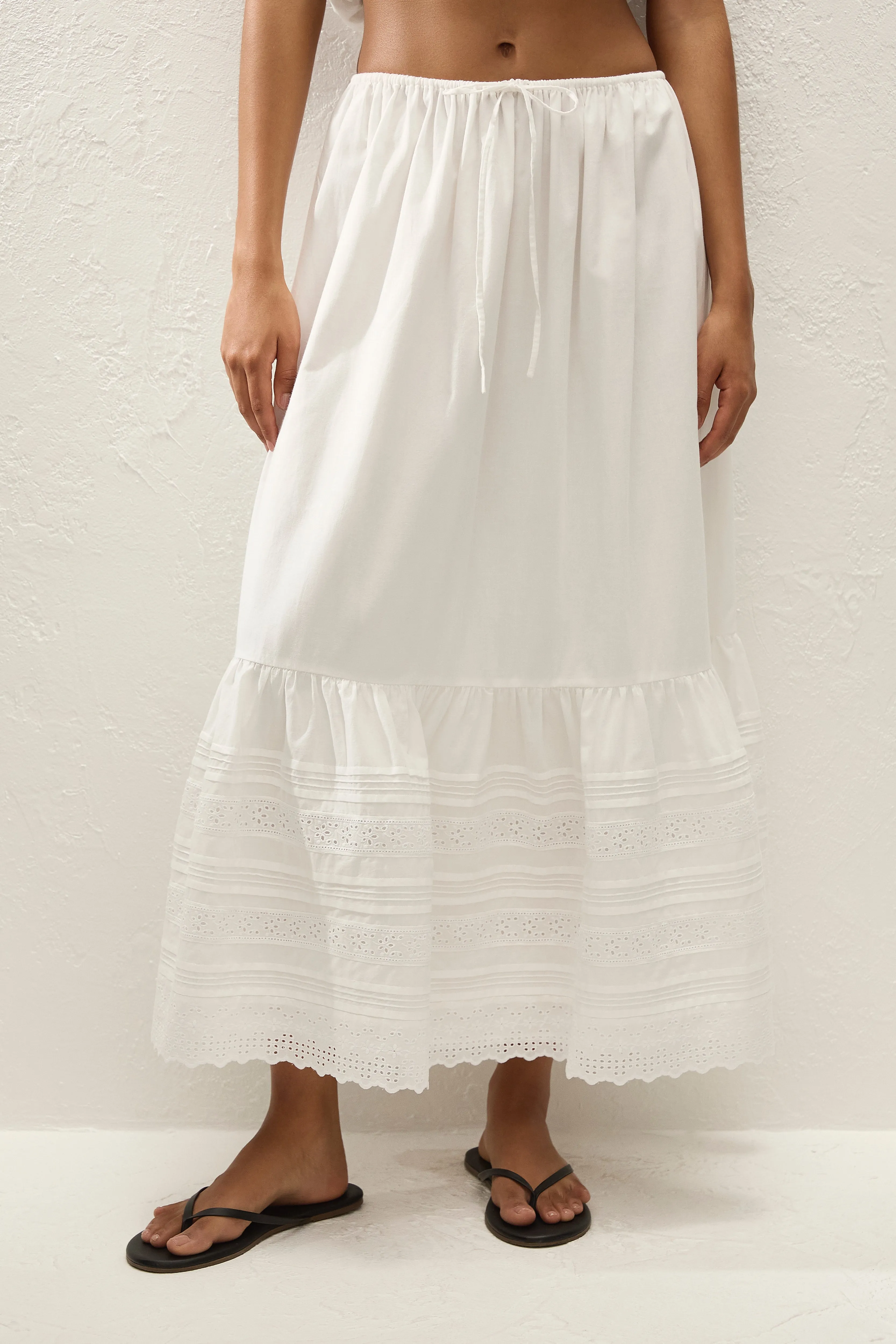 Dalila Skirt Fernanda Lace Antique White sold by Faithfull the Brand product image thumbnail 3