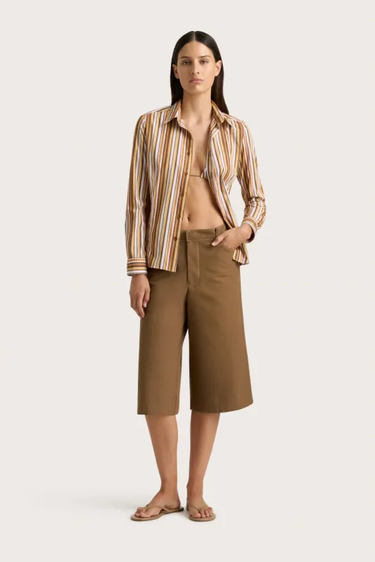 En Vau Shirt Terracotta Stripe - Final Sale sold by Faithfull the Brand