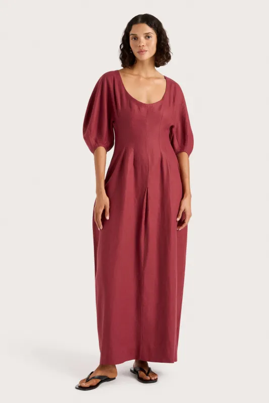 Raynara Maxi Dress Wine - Final Sale sold by Faithfull the Brand