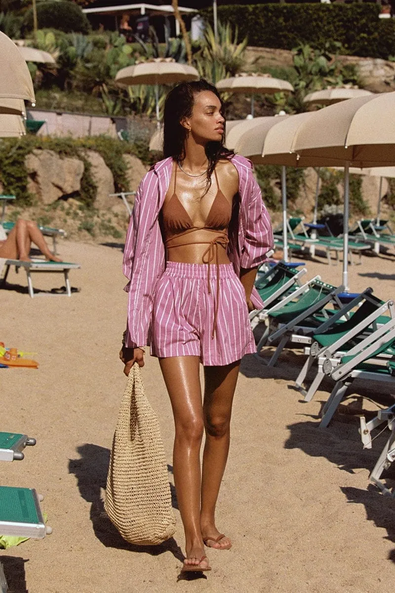 Daija Shirt Adia Stripe Print Lilac - Final Sale sold by Faithfull the Brand product image thumbnail 2