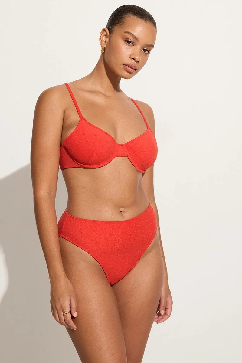 Chania Bikini Bottoms Morange Towelling - Final Sale sold by Faithfull the Brand product image thumbnail 3