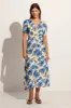 Bellavista Midi Dress Isadora Floral Navy - Final Sale sold by Faithfull the Brand