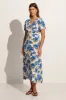 Bellavista Midi Dress Isadora Floral Navy - Final Sale sold by Faithfull the Brand