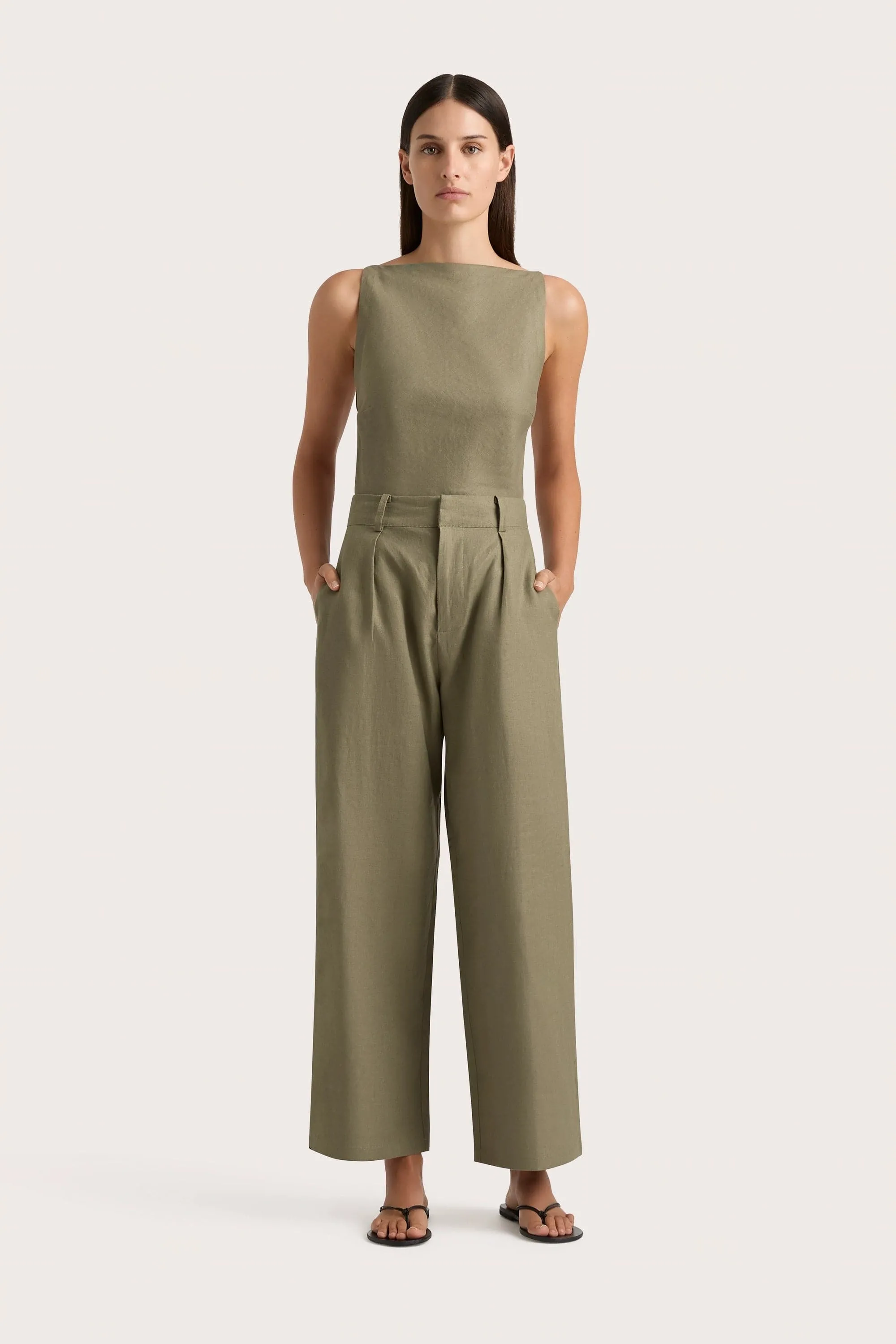 Antibes Top Khaki - Final Sale sold by Faithfull the Brand product image thumbnail 3
